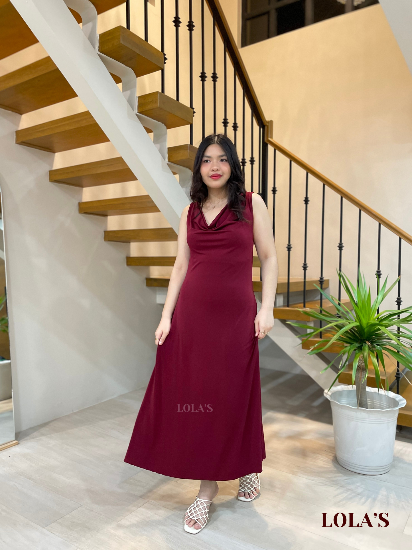 Sheena Dress (Maroon)