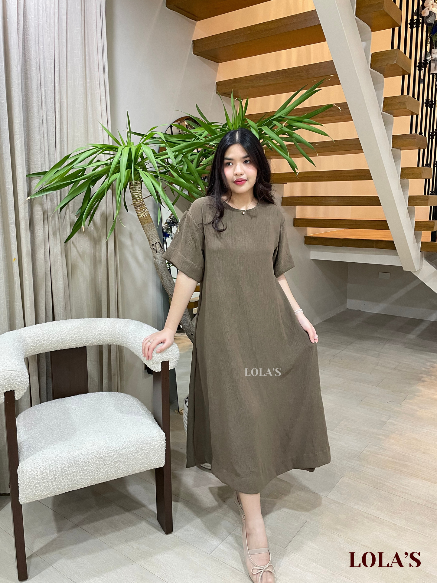 Luna Dress (Dark Taupe)