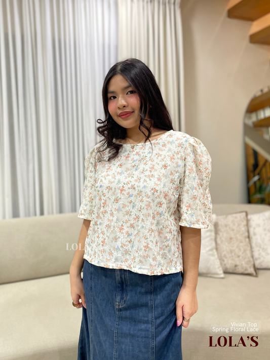 Vivian Top (Spring Florals Lace)