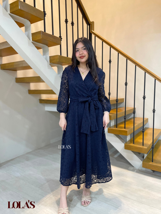 Paula Dress (Dark Navy Lace)