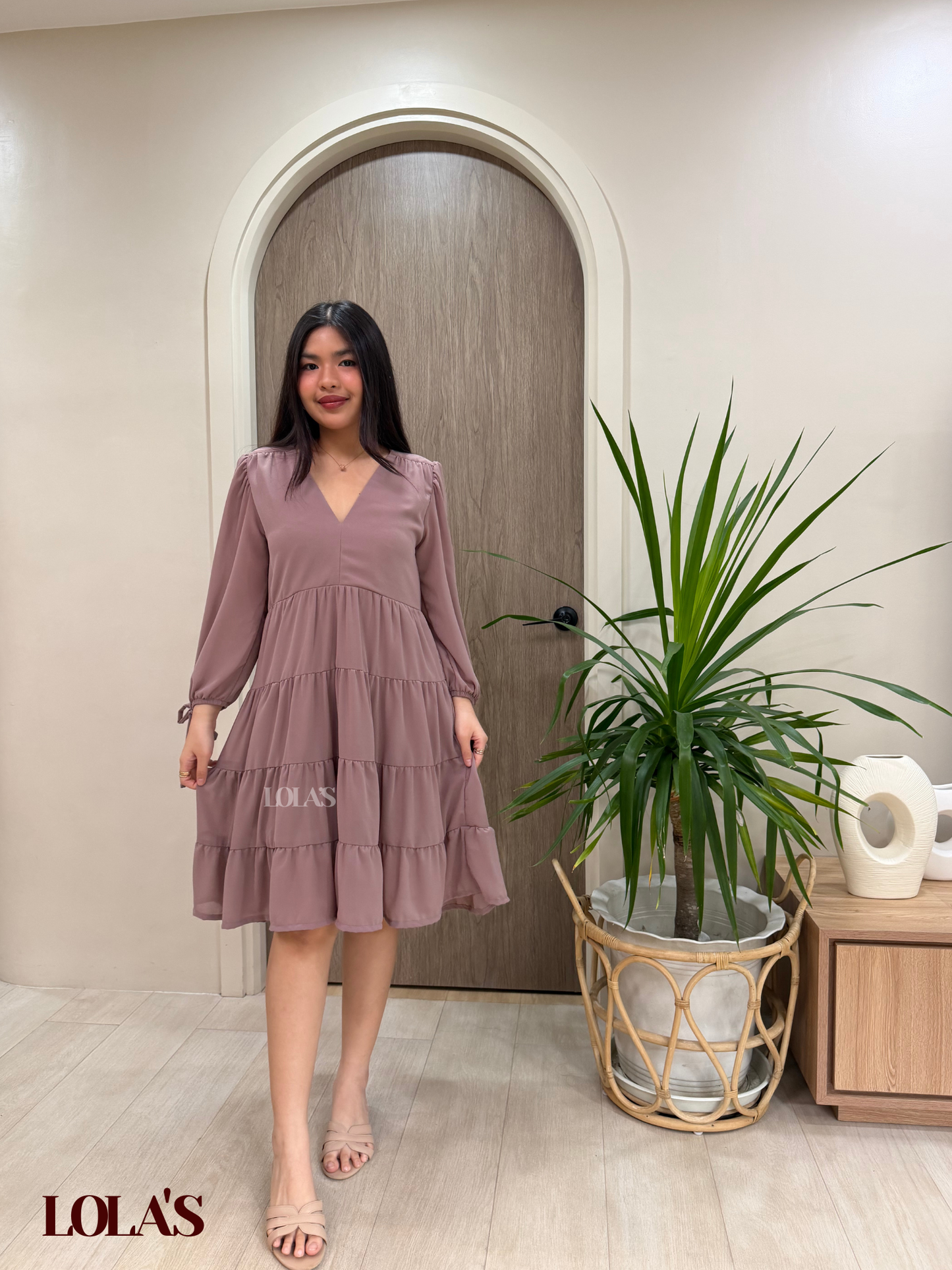 Diana Dress (Warm Taupe)