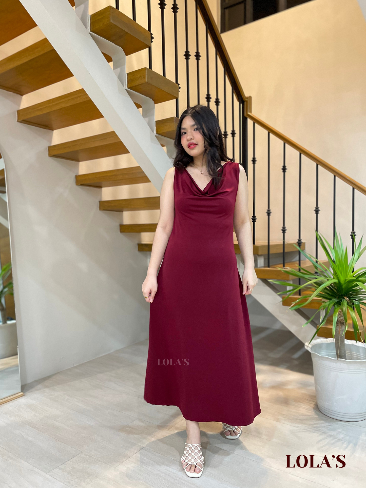 Sheena Dress (Maroon)