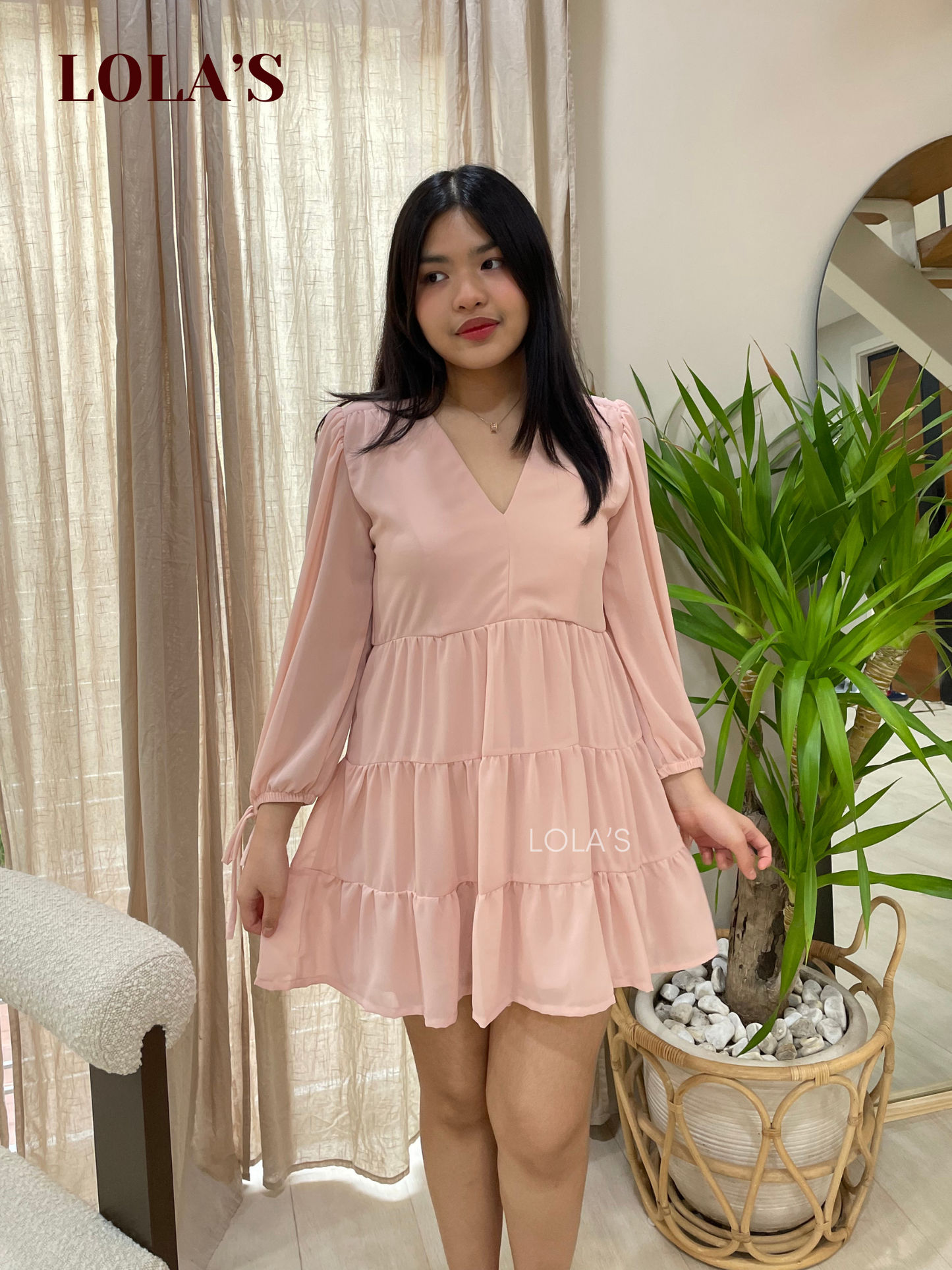 Monina Dress (Peach)