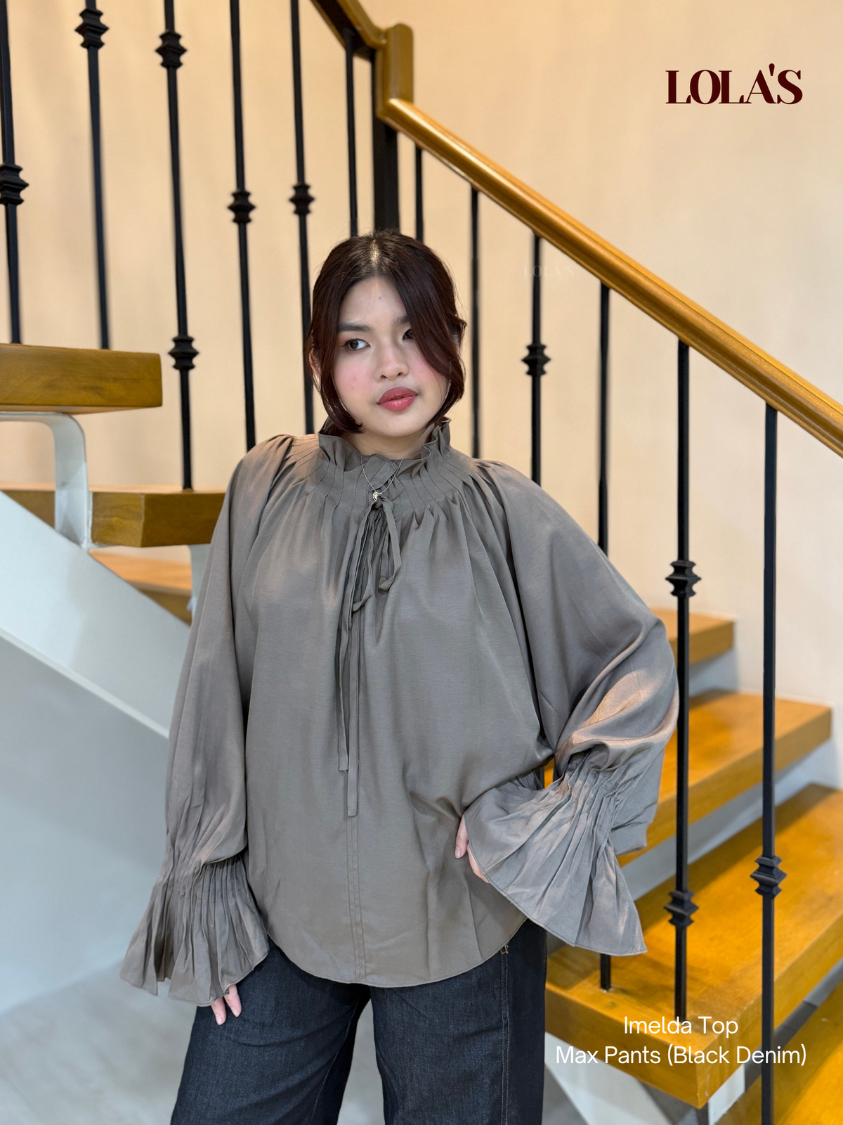 Imelda Blouse (Taupe)