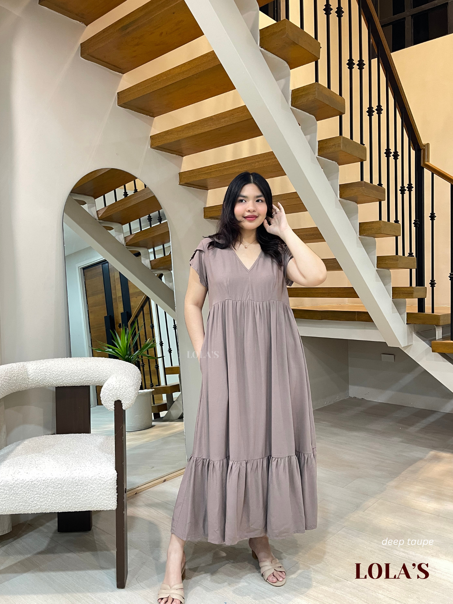Jane Dress (Deep Taupe)
