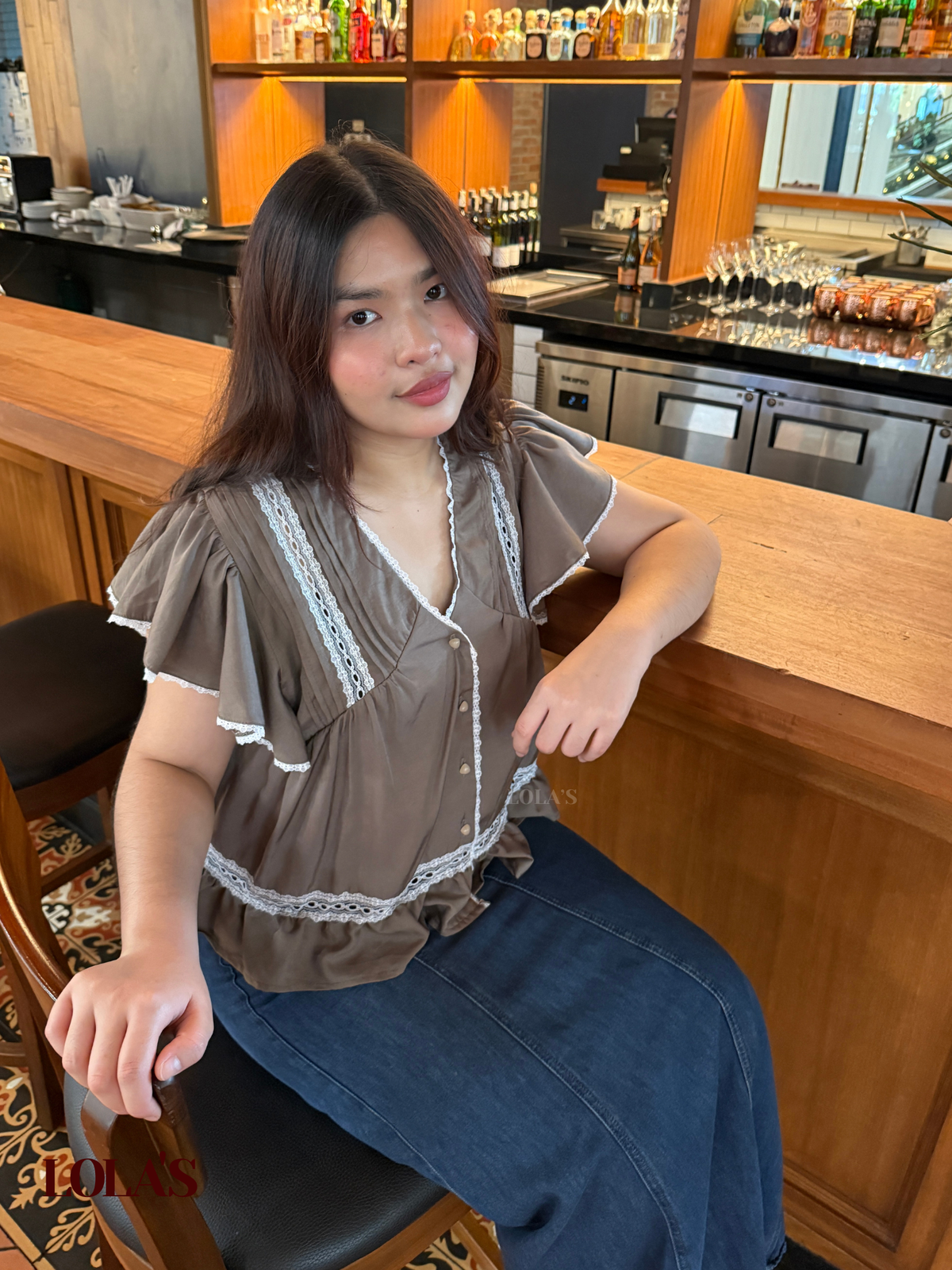 Arianna Blouse (Taupe)