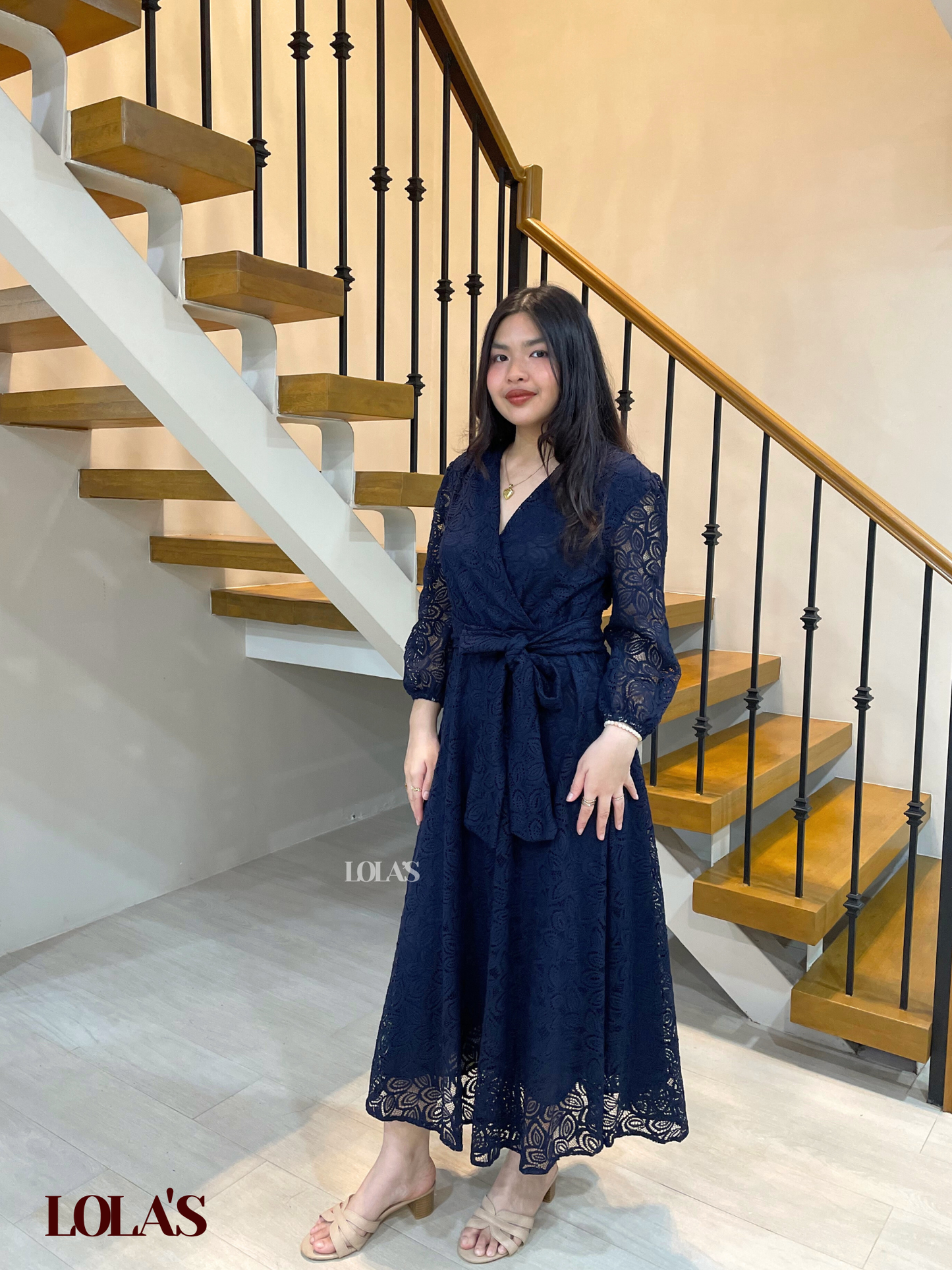 Paula Dress (Dark Navy Lace)