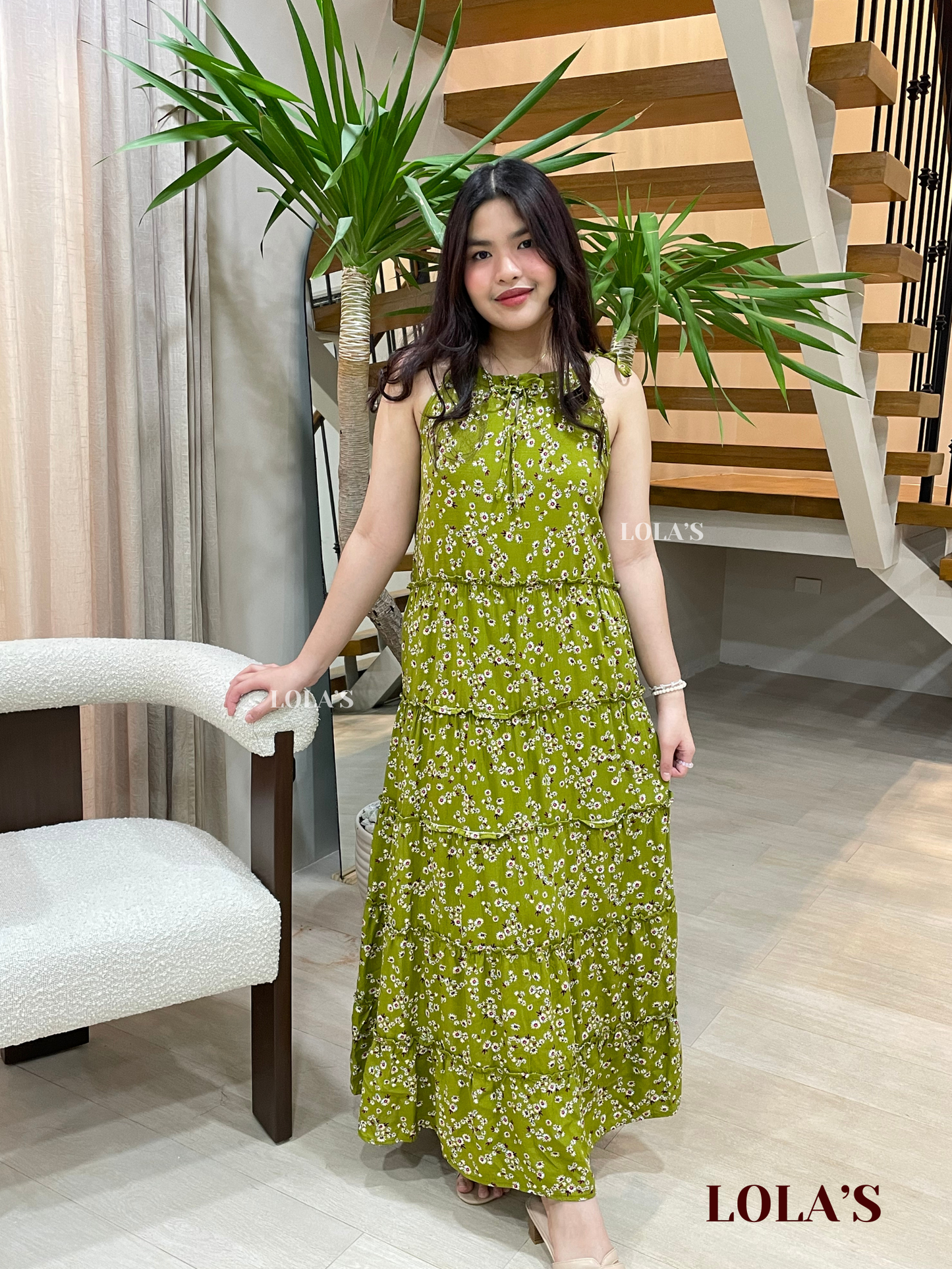 Gigi Dress (Floral Green)