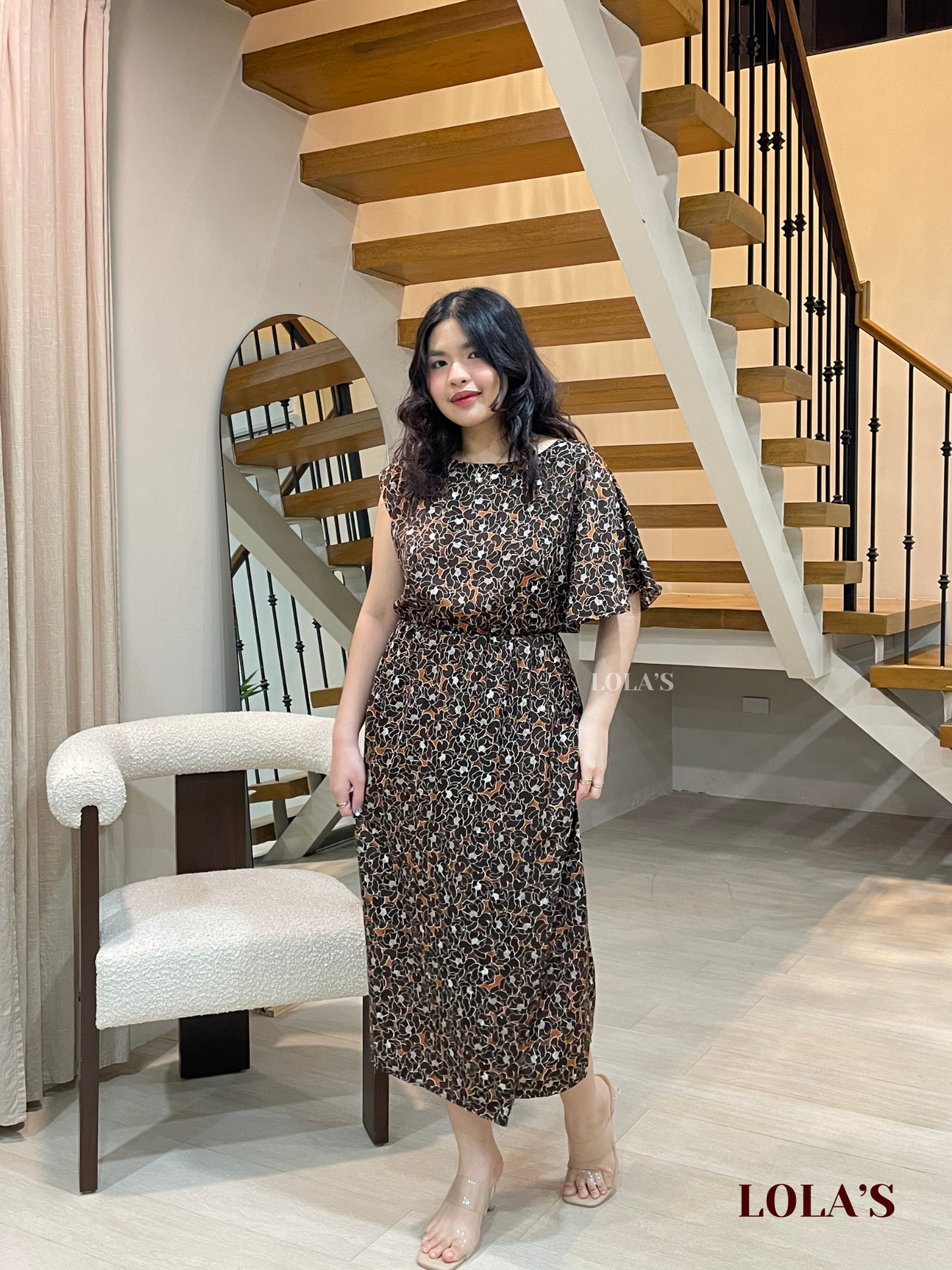 Ollie Dress (Toffee Blossoms)
