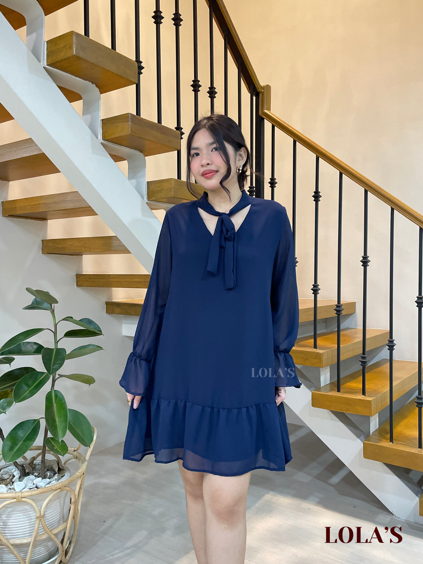 Daph Dress (Navy Blue)
