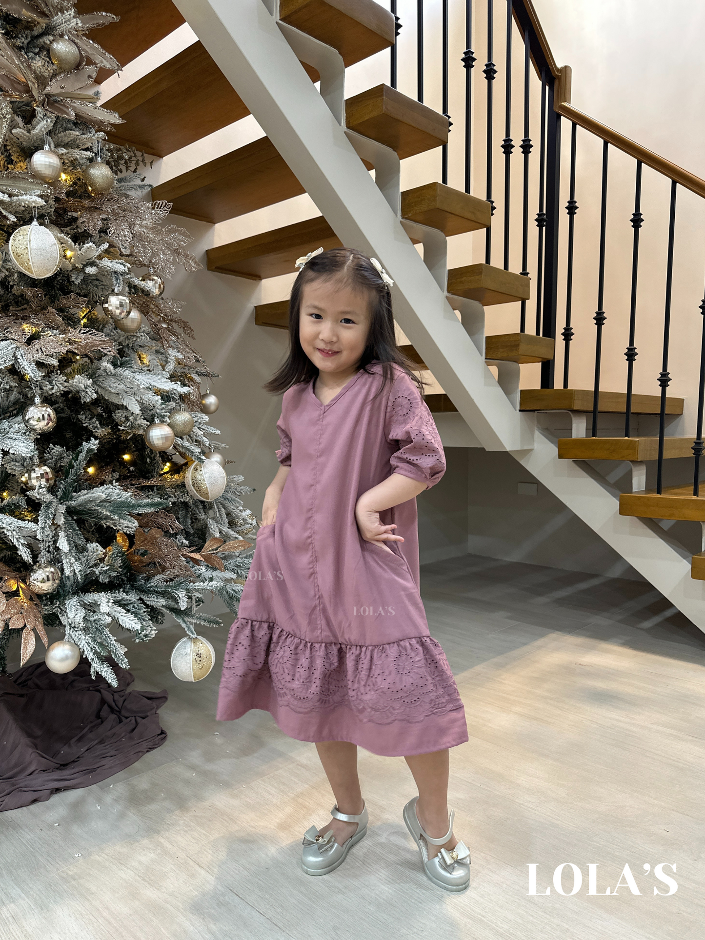 Priscilla Dress Kids (Mauve)