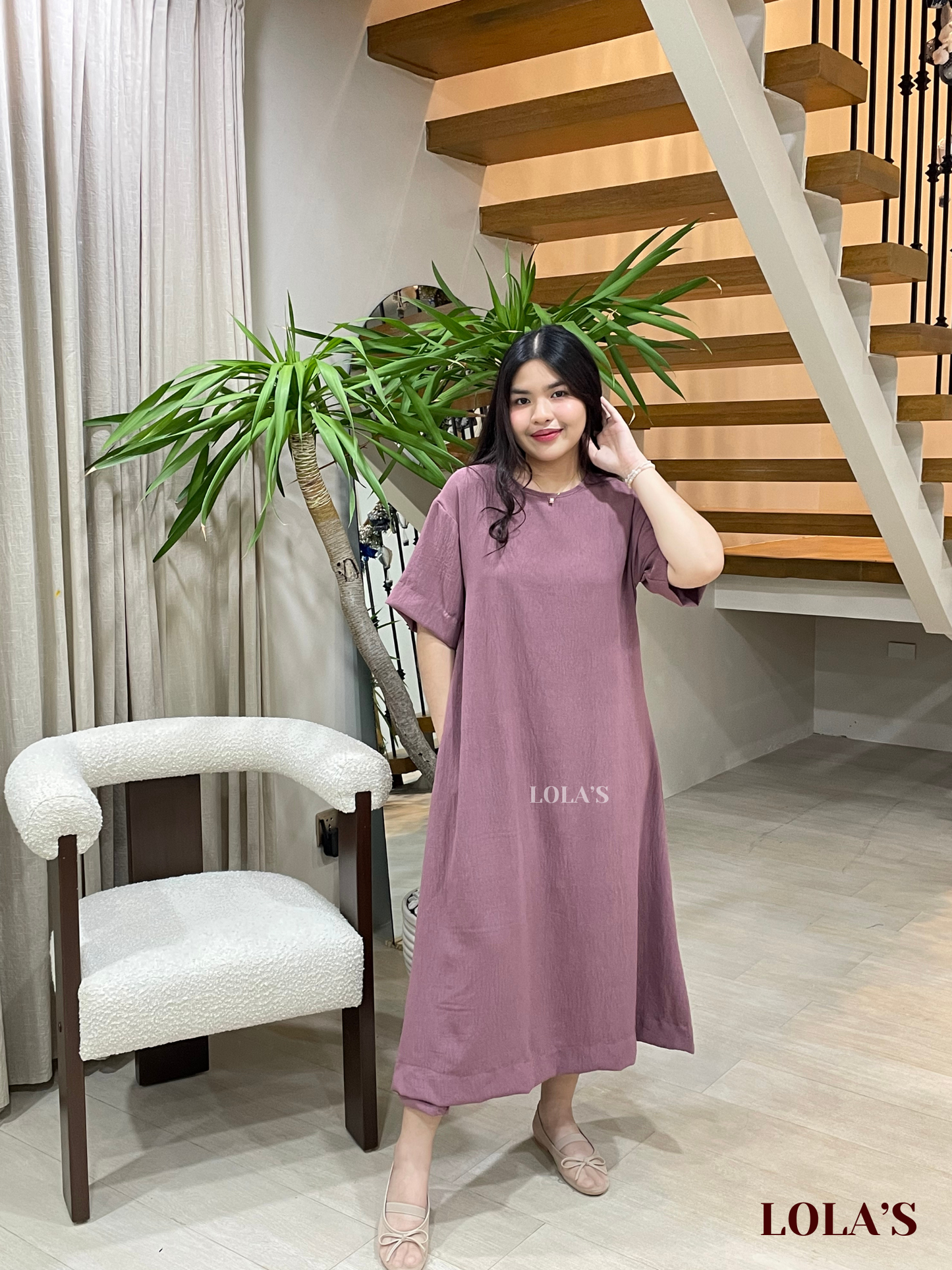 Luna Dress (Mauve)