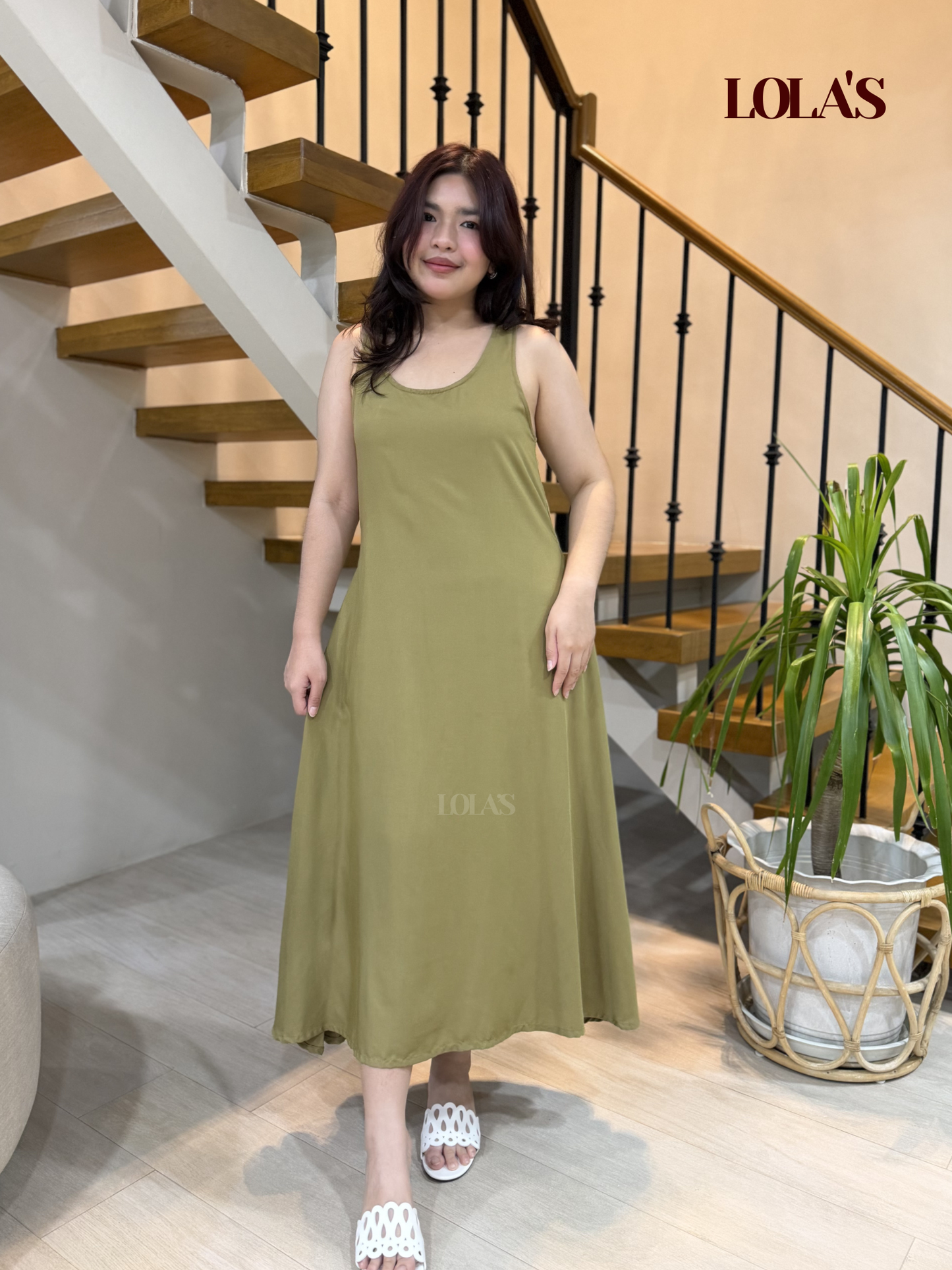 MIranda Dress (Dusty Olive)