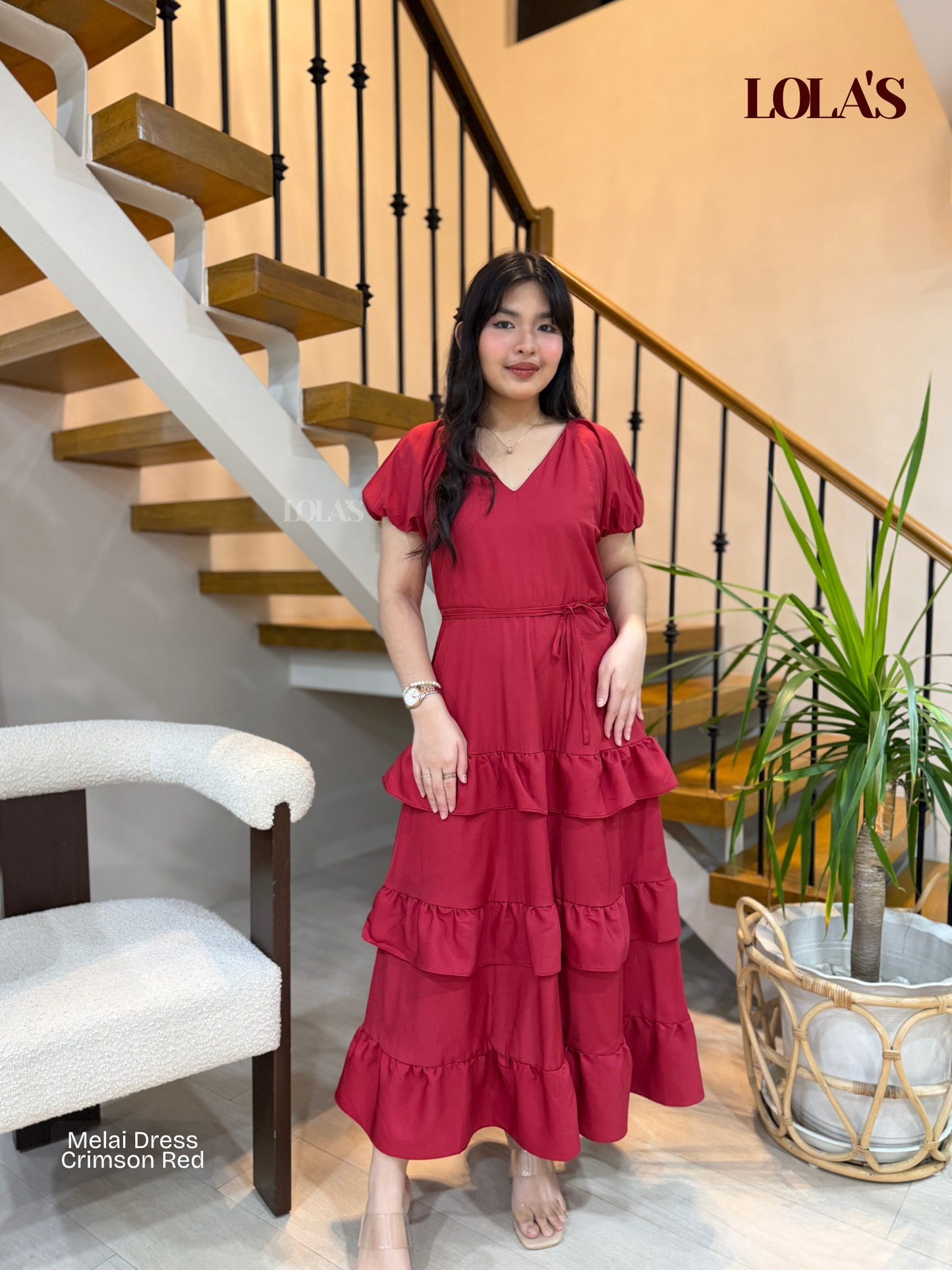 Melai Dress (Crimson Red)