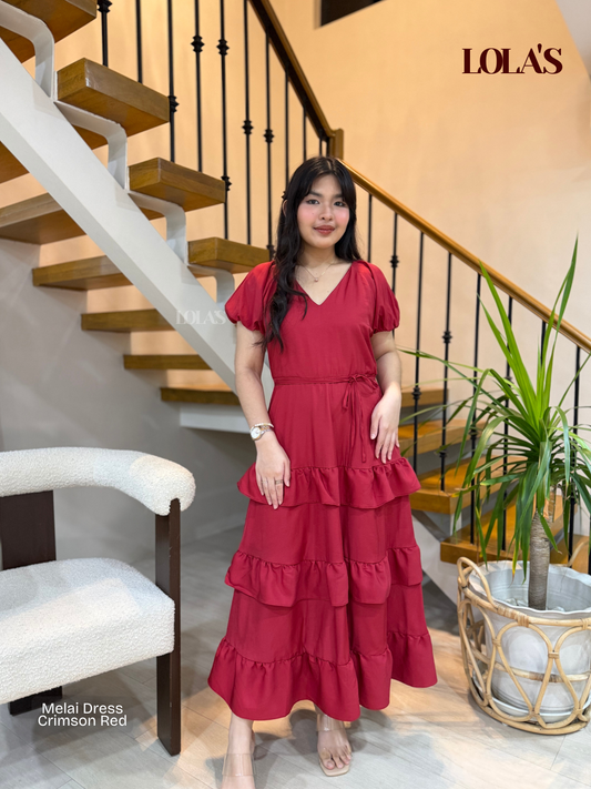 Melai Dress (Crimson Red)