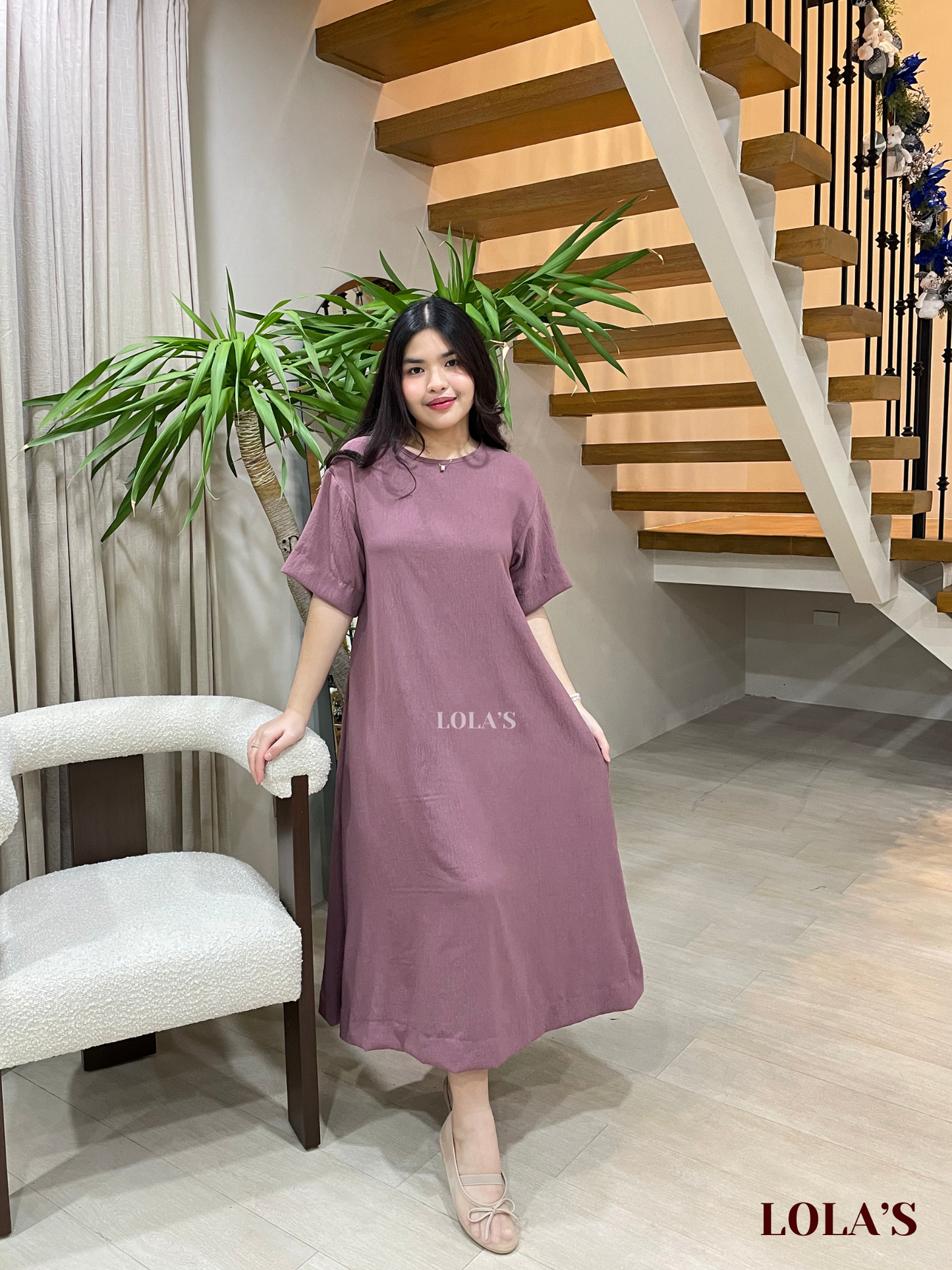 Luna Dress (Mauve)