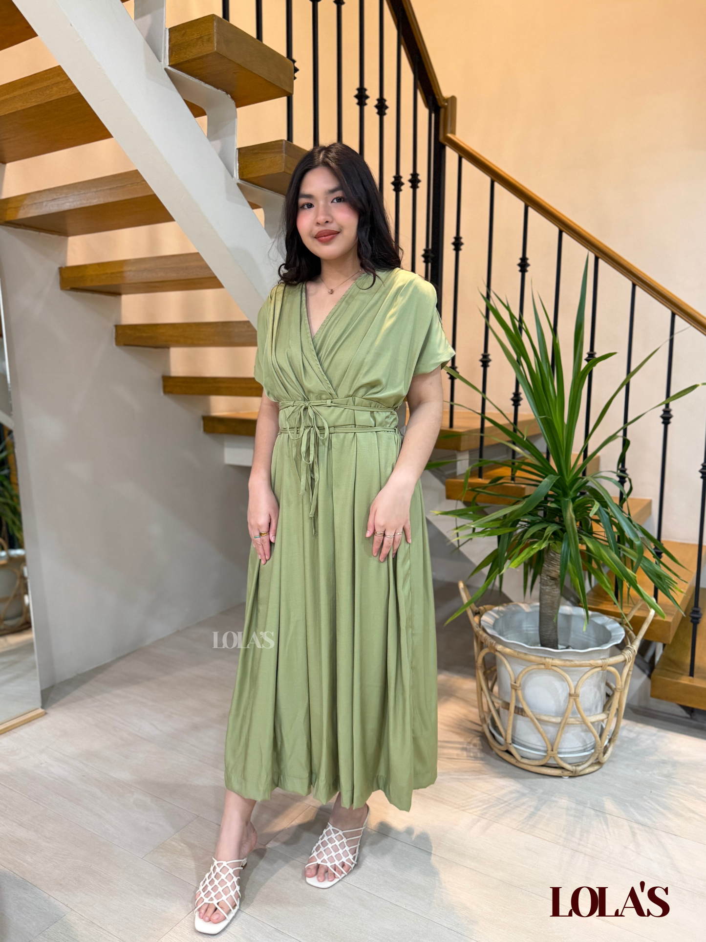 Kaye Dress (Seaweed Green)