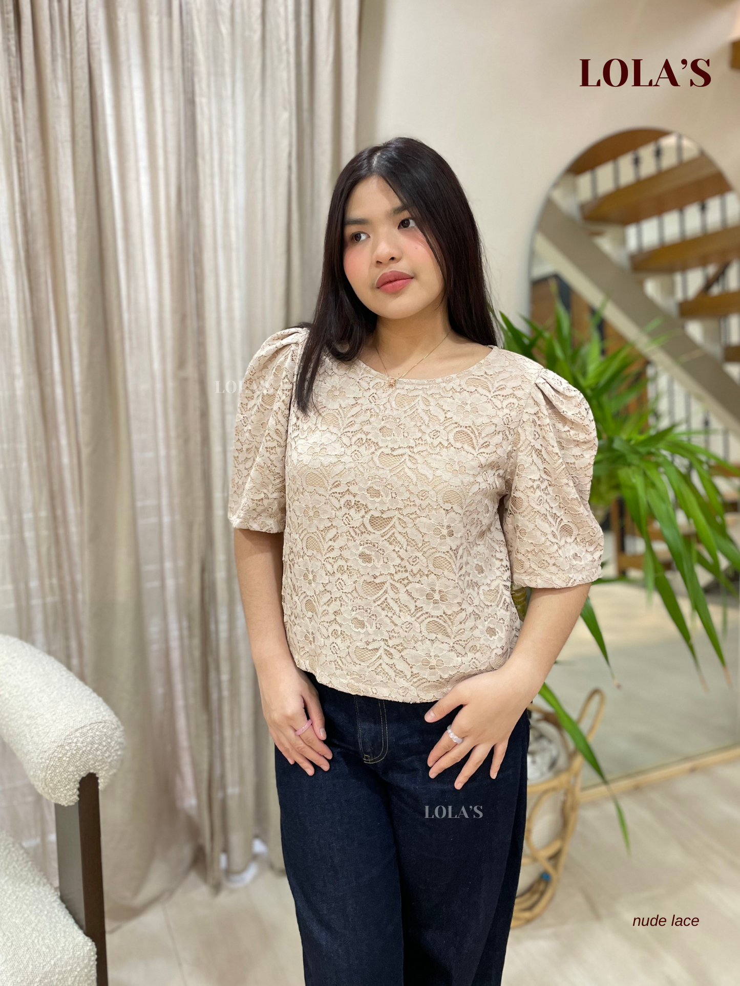 Vivian Top (Nude Lace)