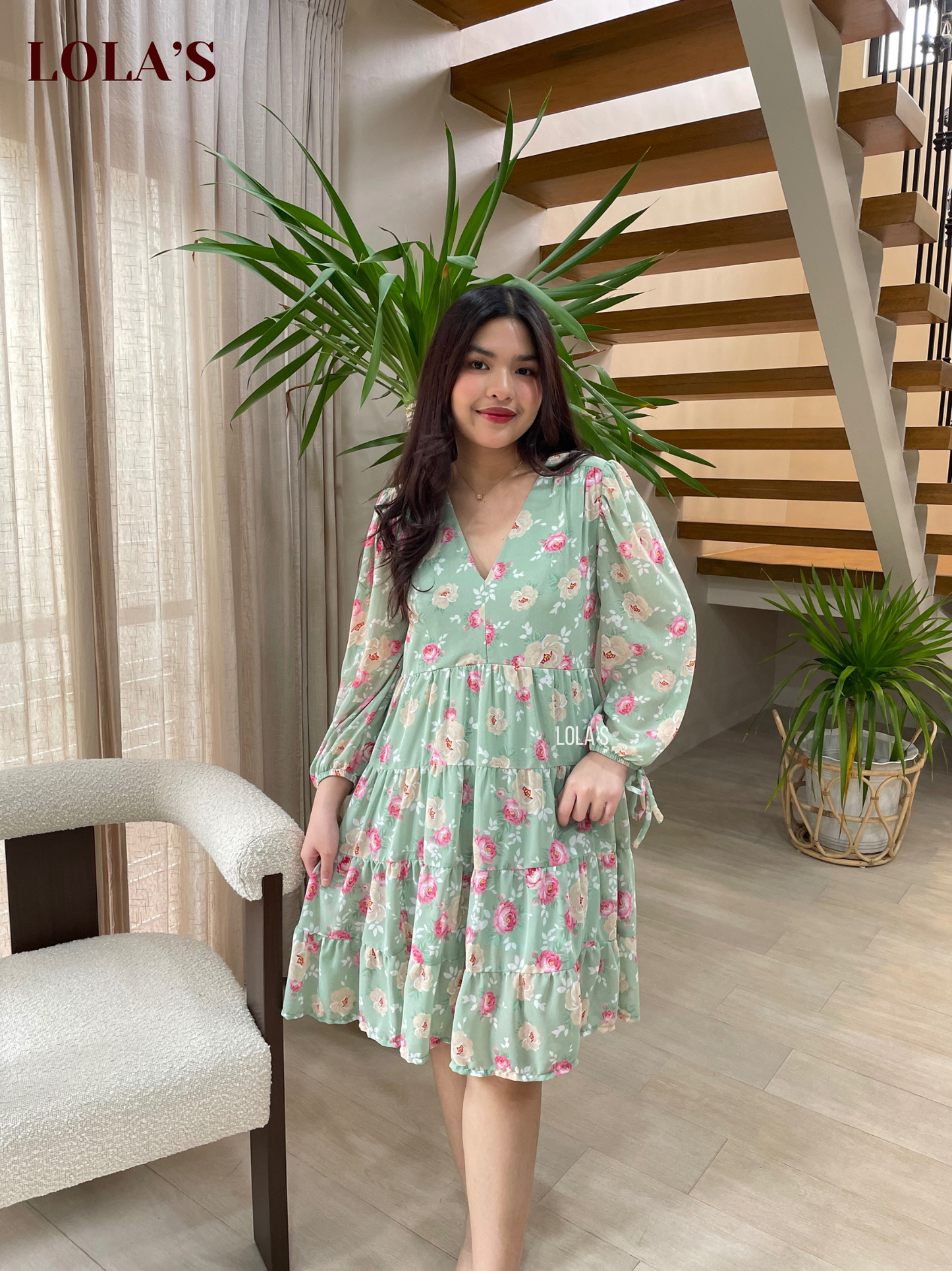 Diana Dress (Floral Mint)