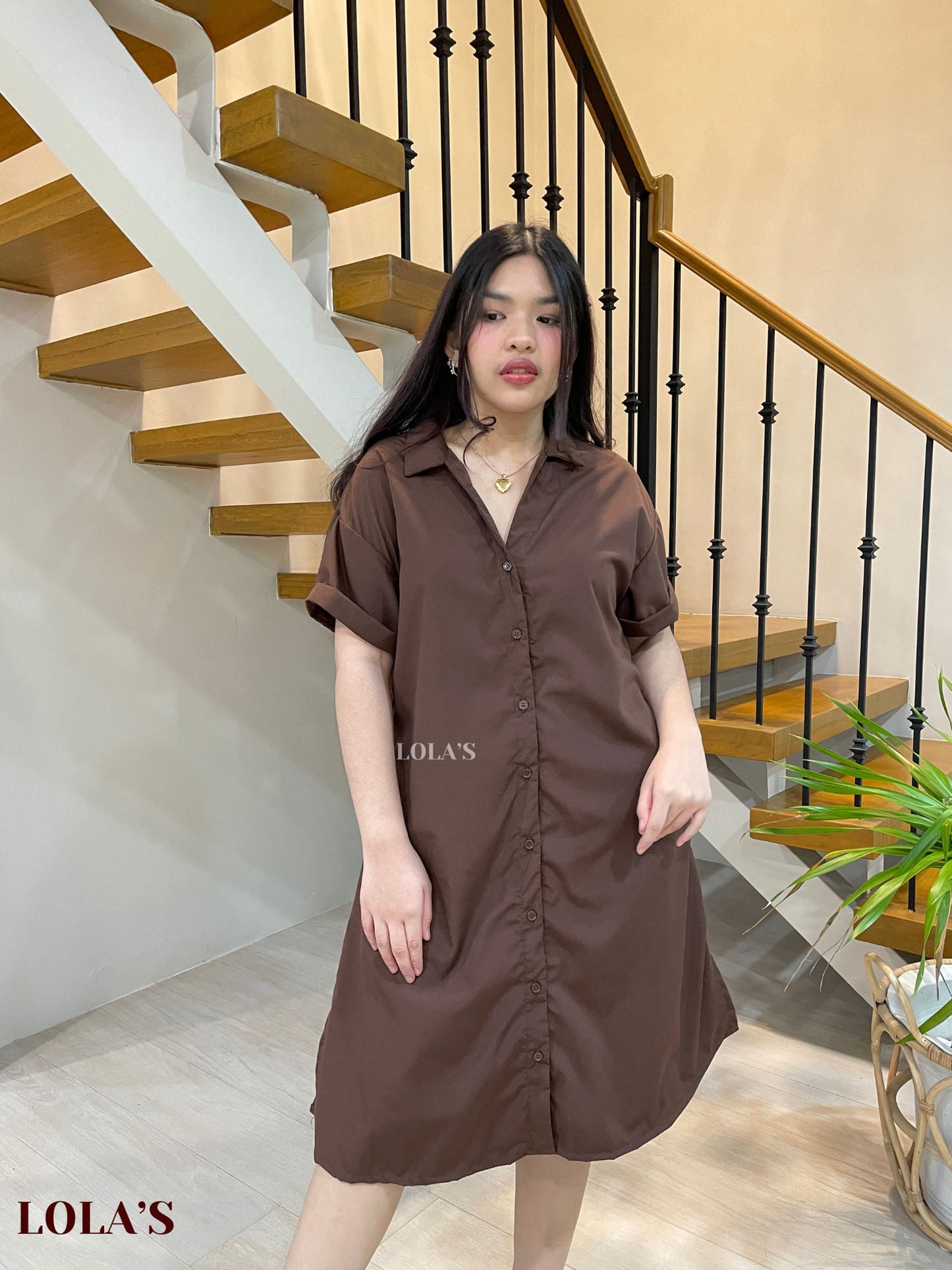 Kelsey Polo Dress (Chocolate)