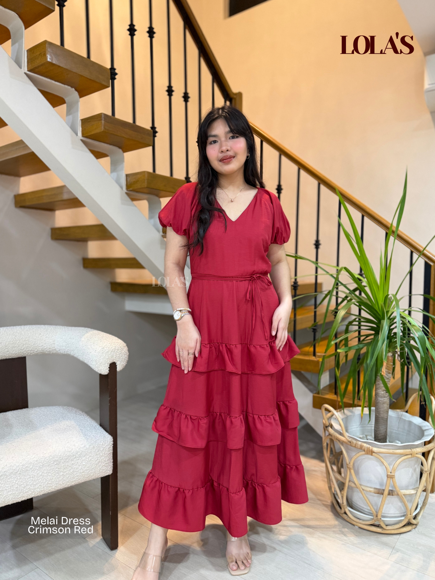Melai Dress (Crimson Red)