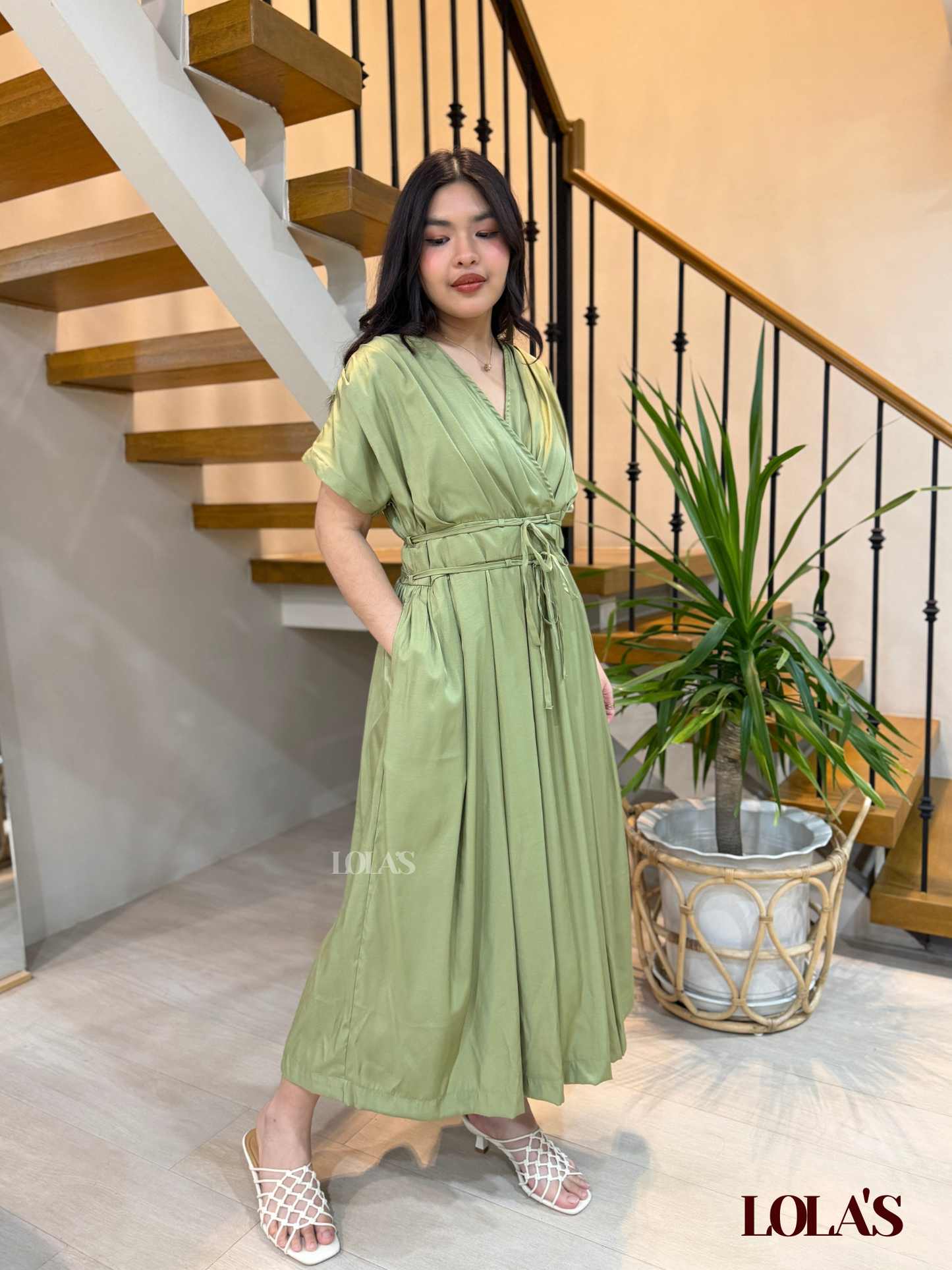 Kaye Dress (Seaweed Green)