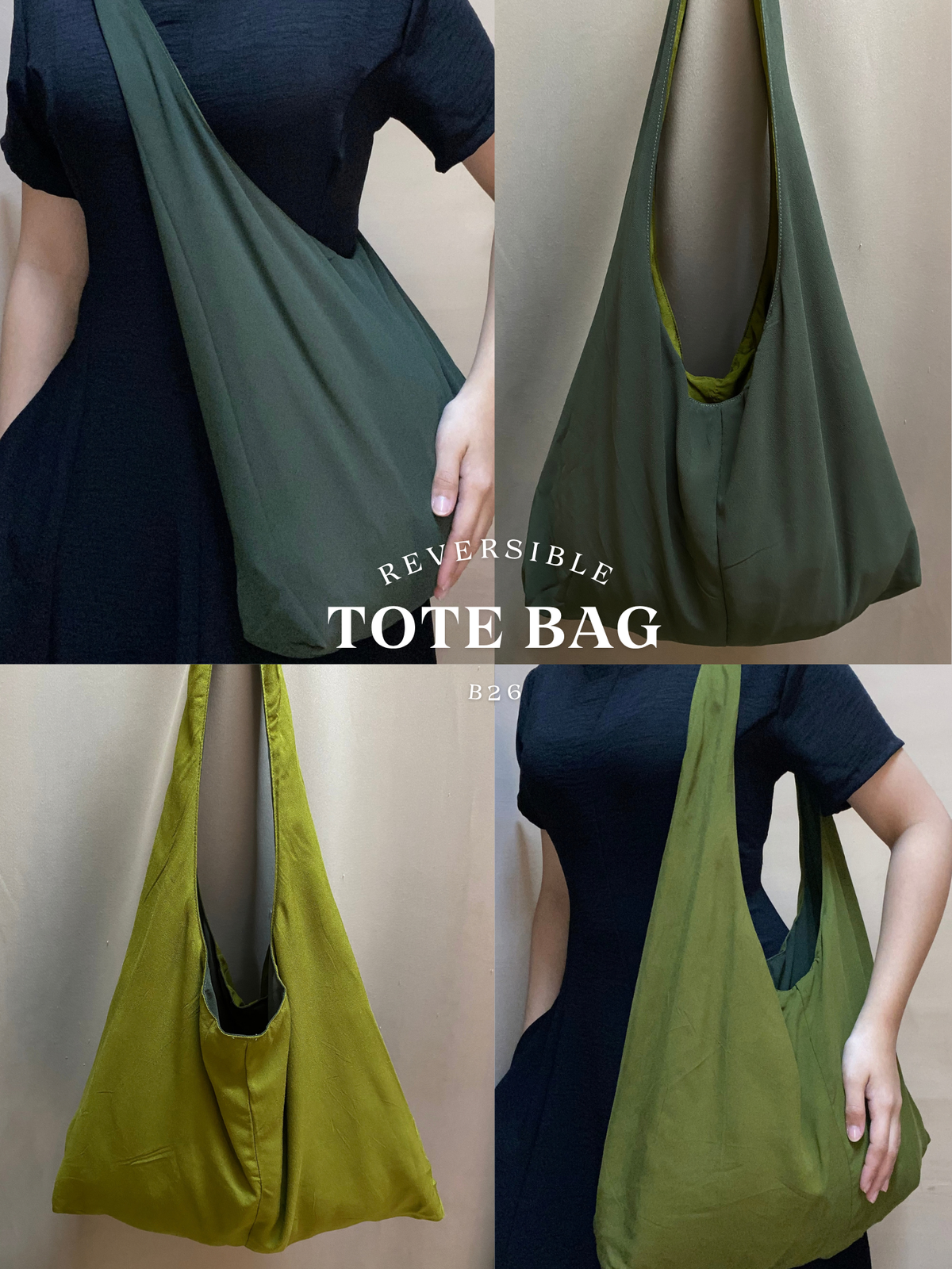 Reversible Tote Bag  (Plain | Big)