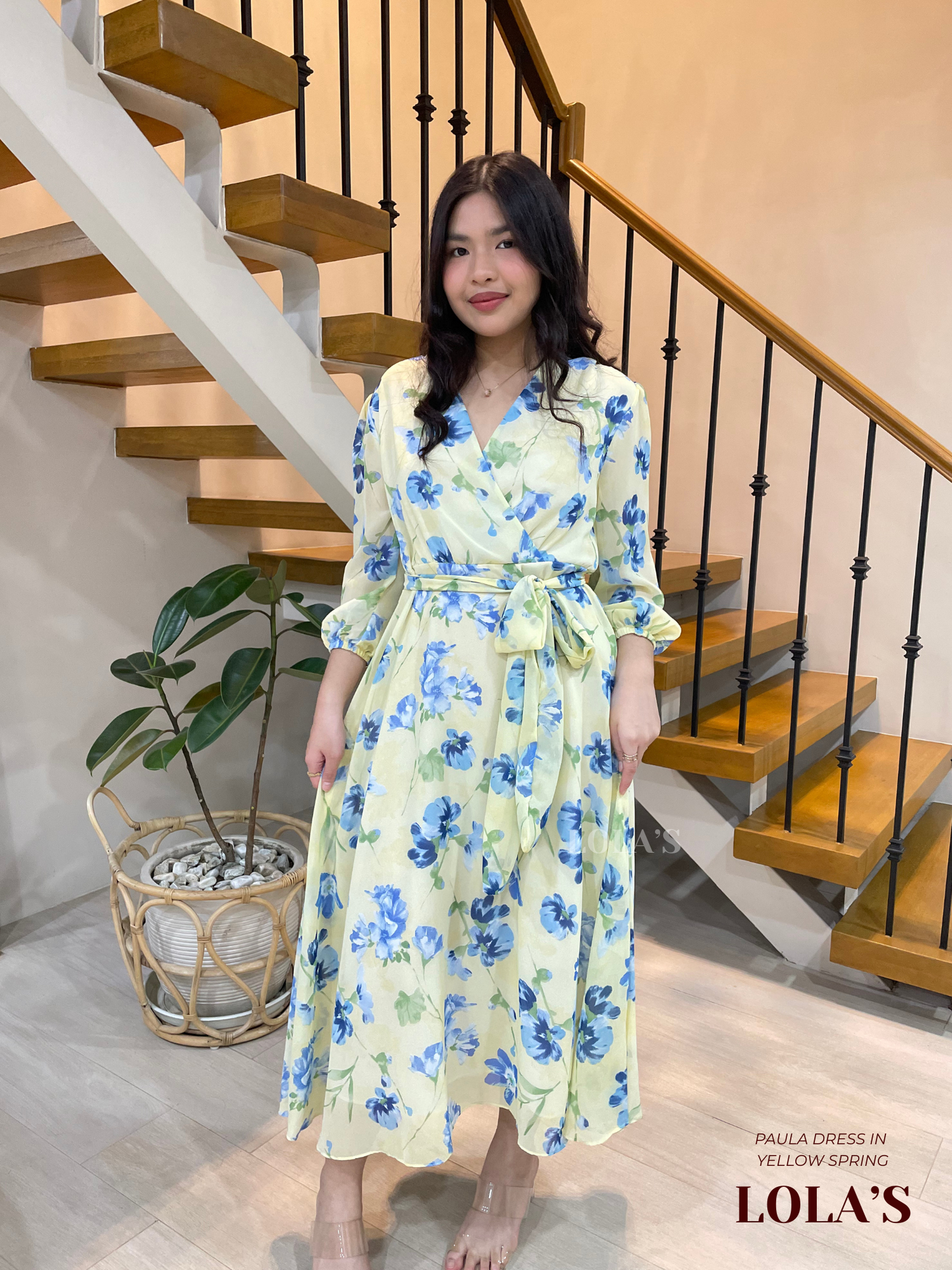 Paula Dress (Yellow Spring)