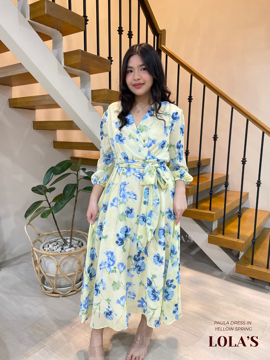 Paula Dress (Yellow Spring)