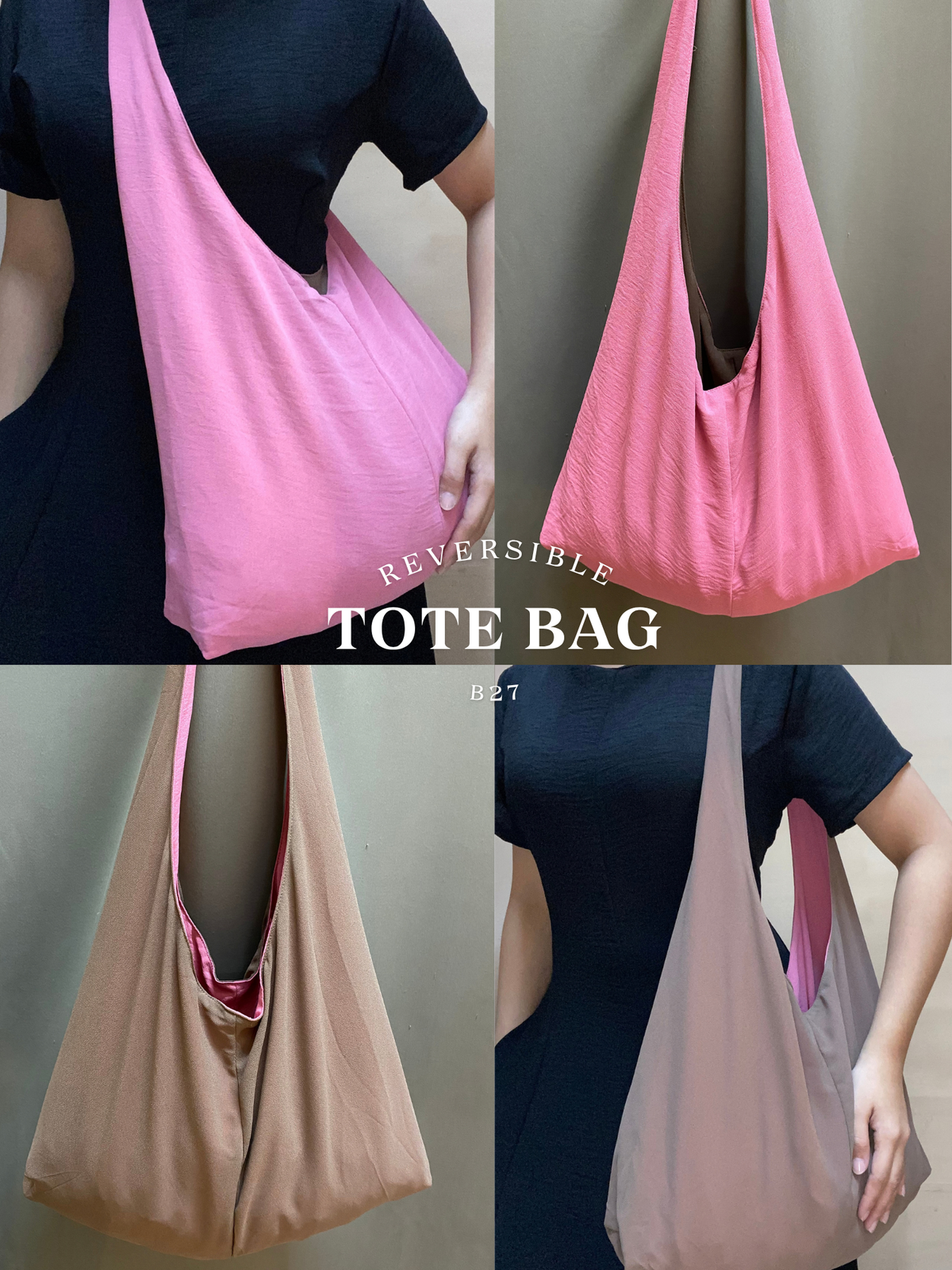 Reversible Tote Bag  (Plain | Big)