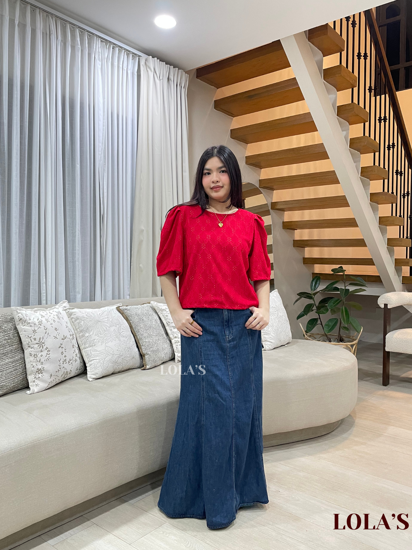 Vivian Top (Scarlet Lace)