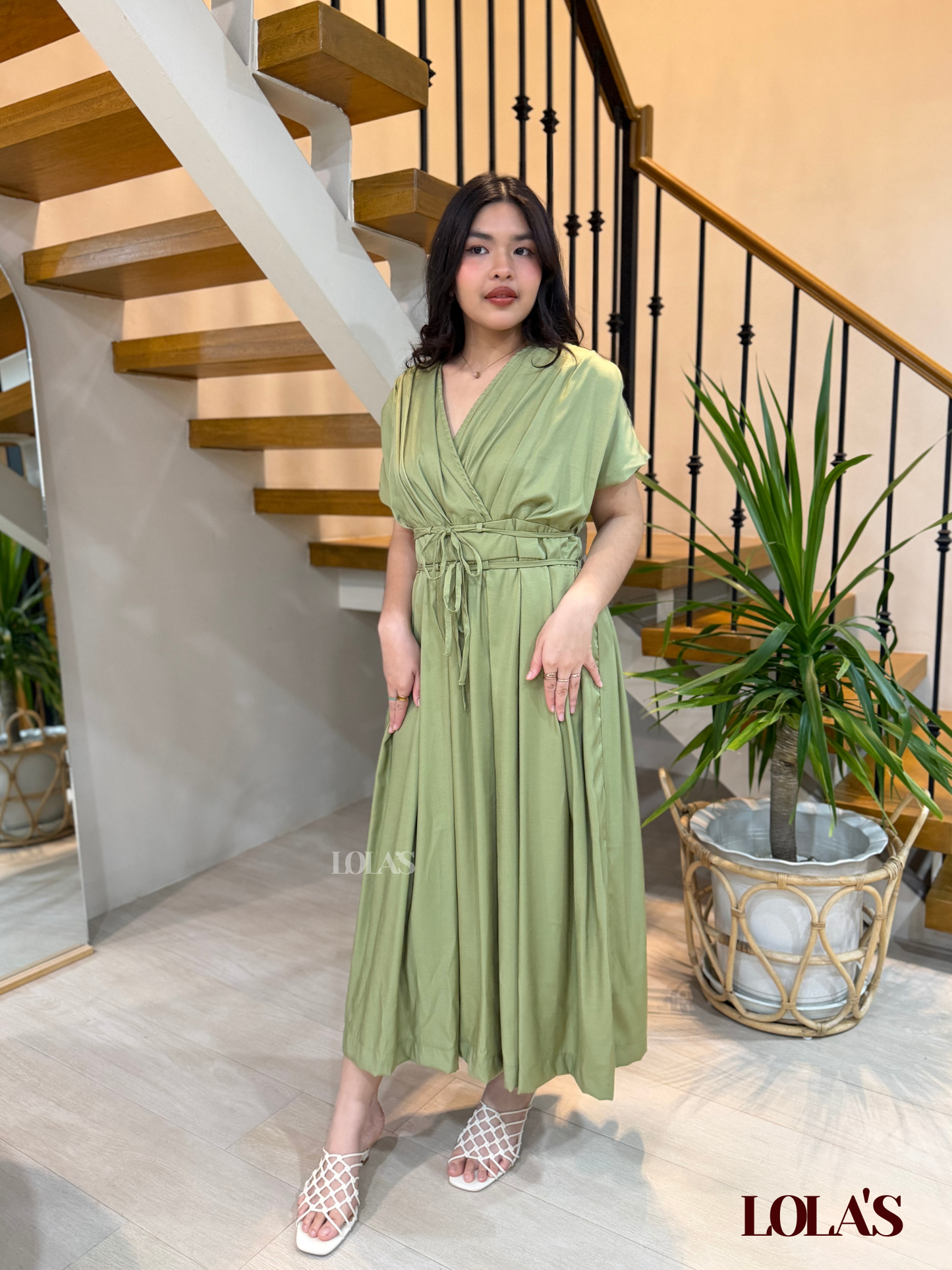 Kaye Dress (Seaweed Green)