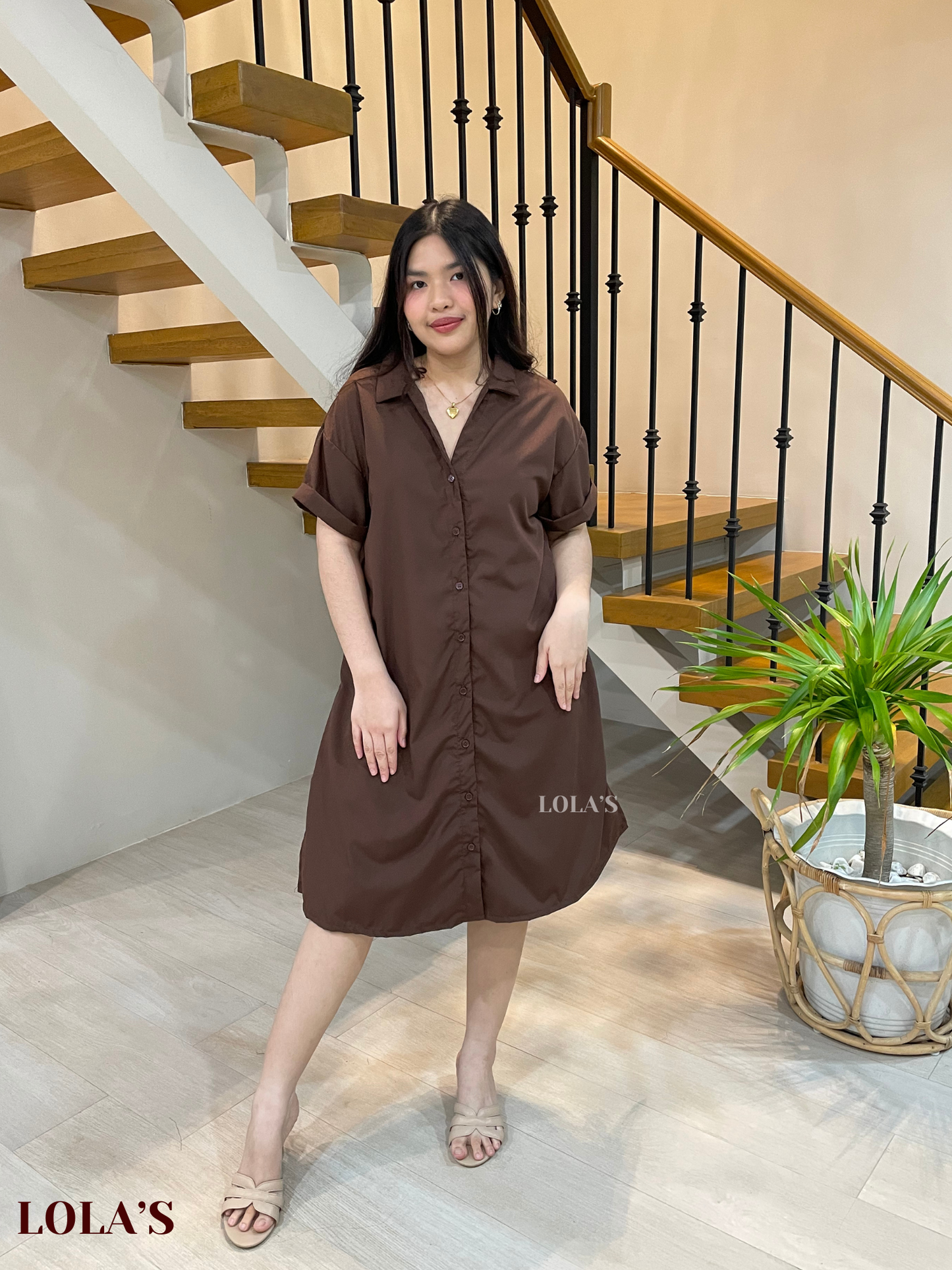 Kelsey Polo Dress (Chocolate)