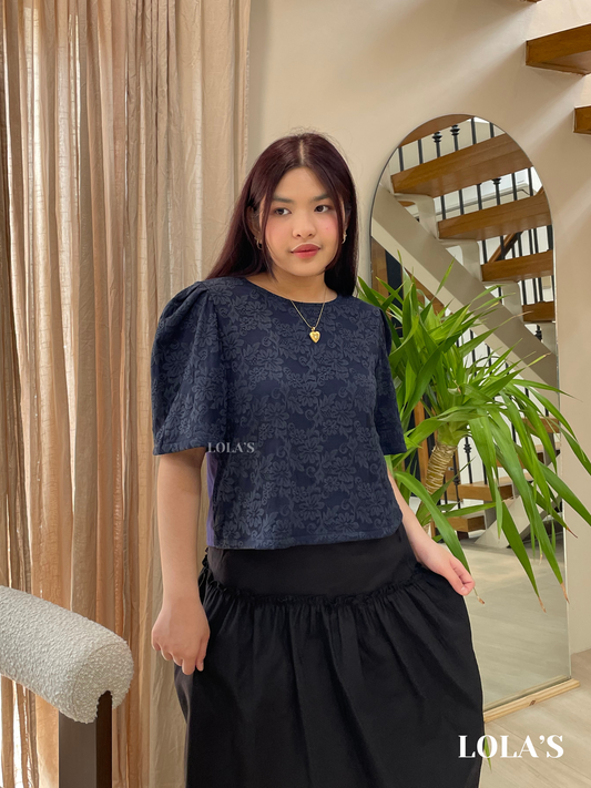 Vivian Top (Midnight Blue Lace)