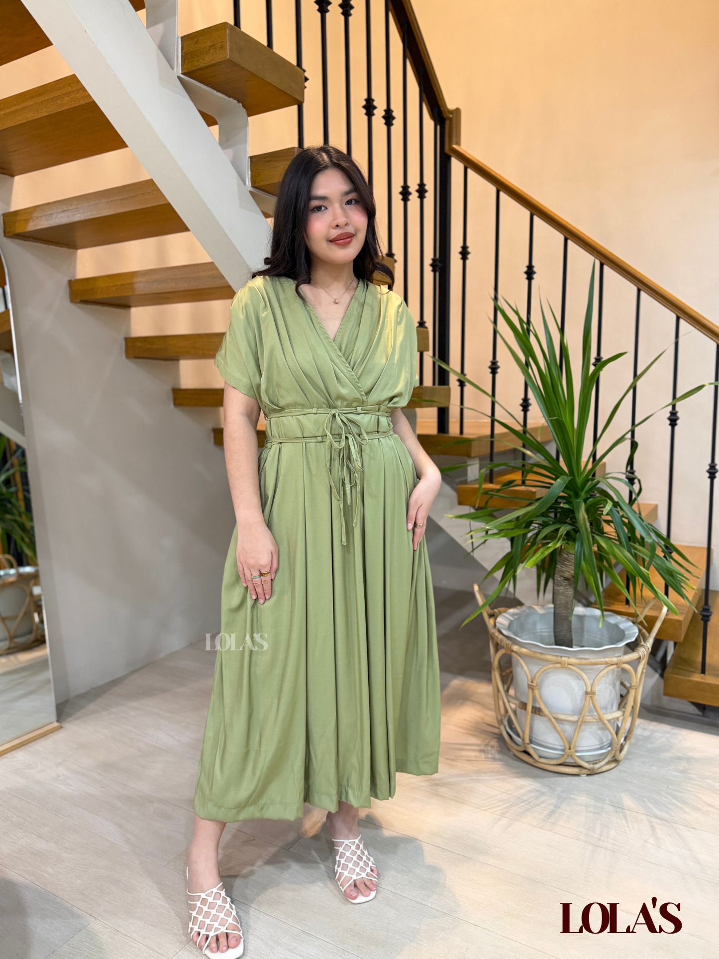 Kaye Dress (Seaweed Green)