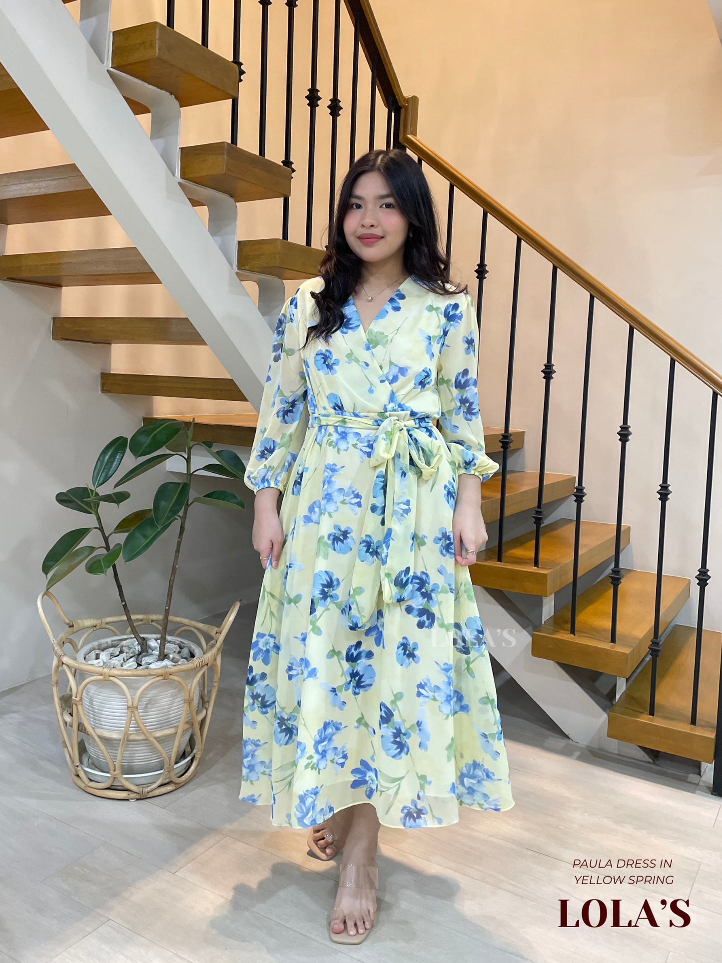 Paula Dress (Yellow Spring)