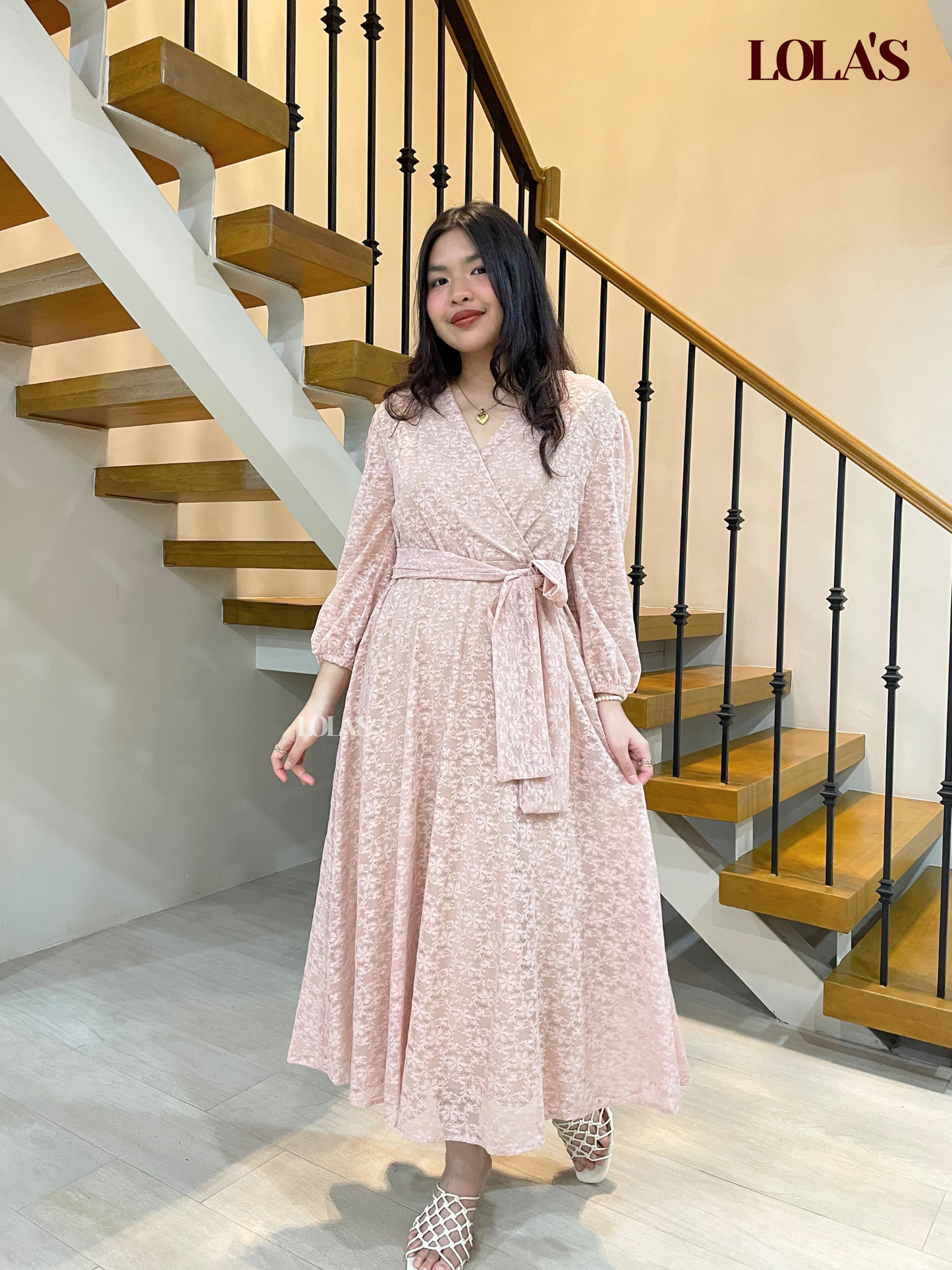 Paula Dress (Dusty Rose Lace)