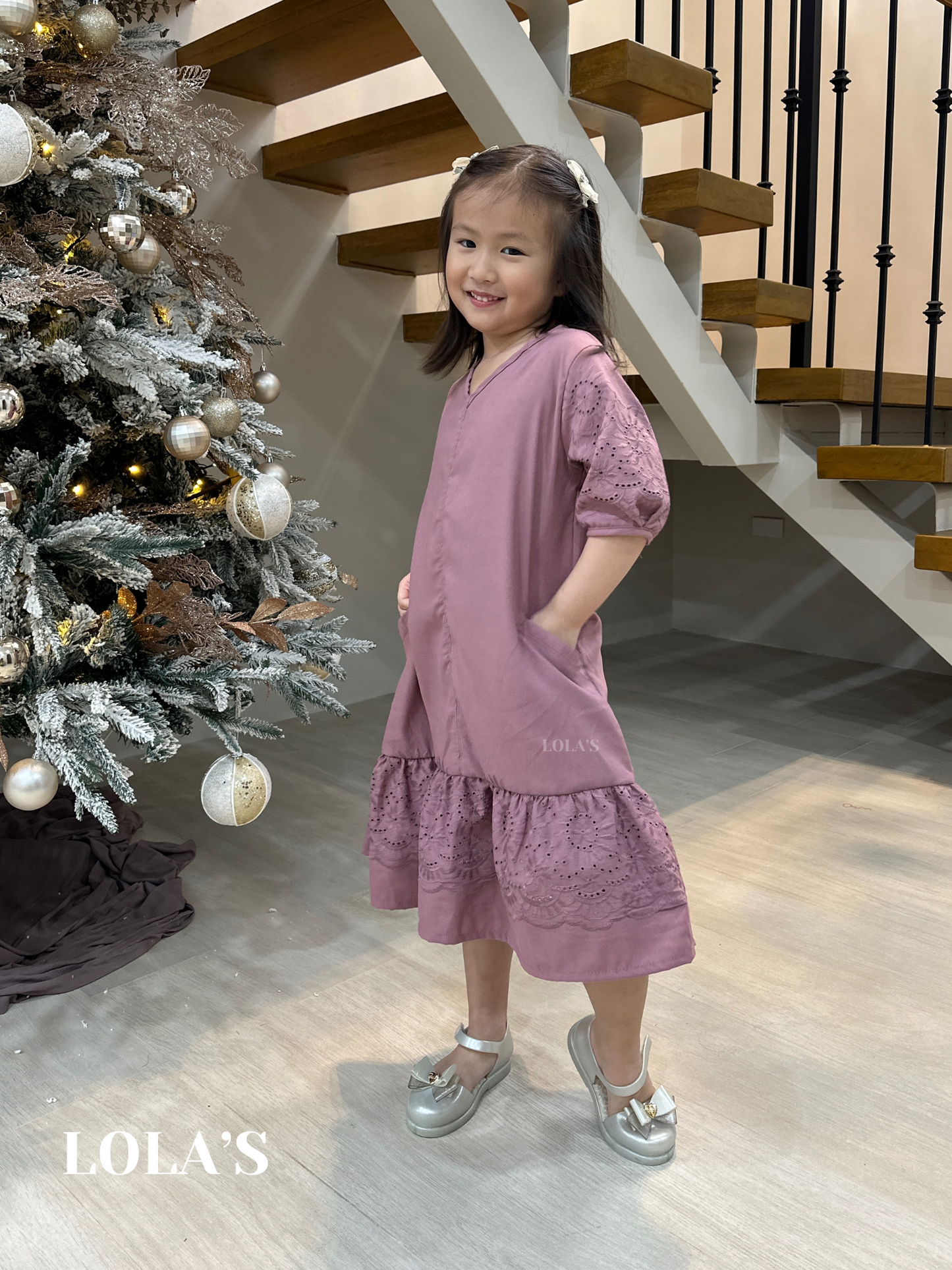 Priscilla Dress Kids (Mauve)