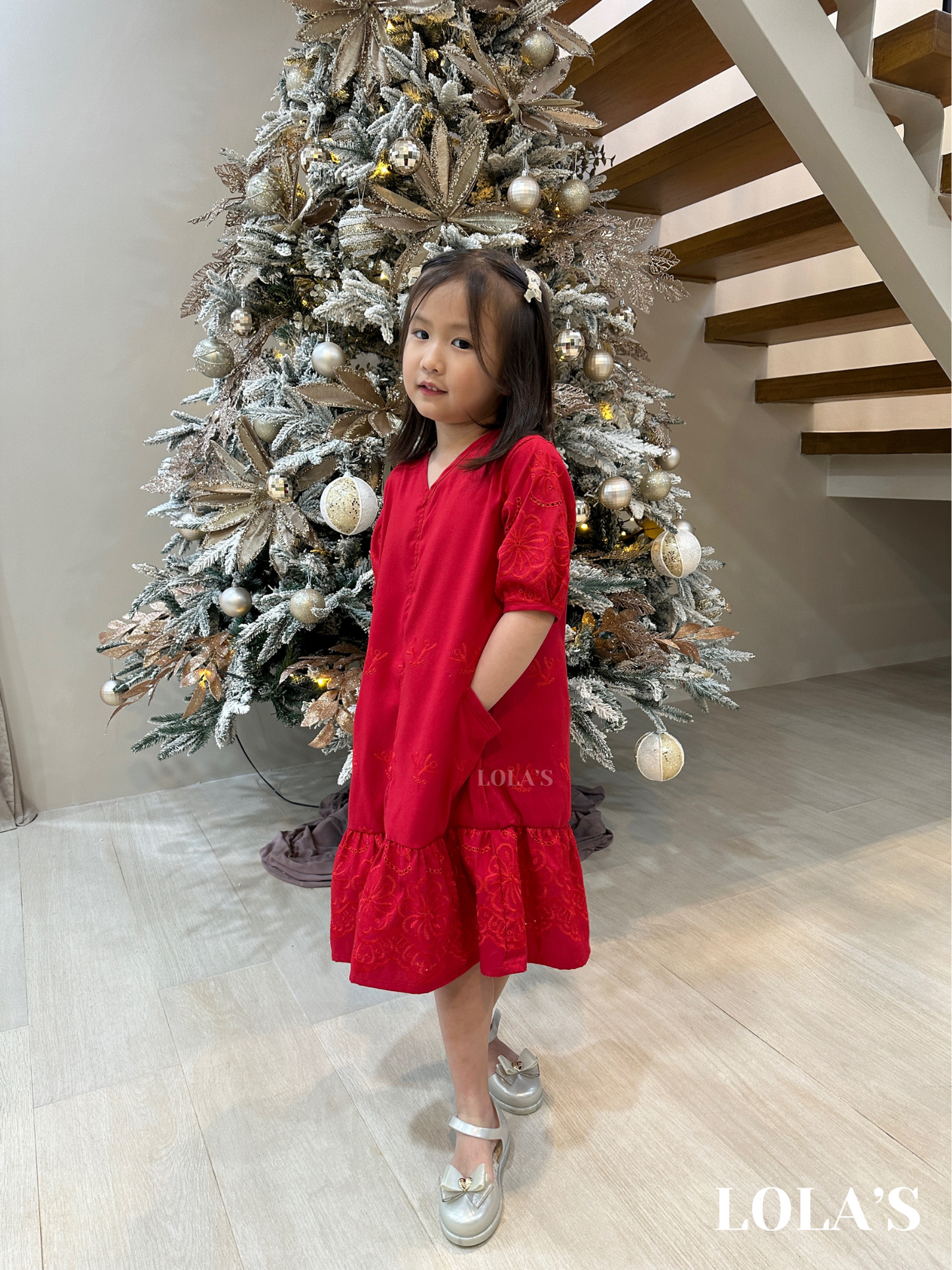 Priscilla Dress Kids (Red)