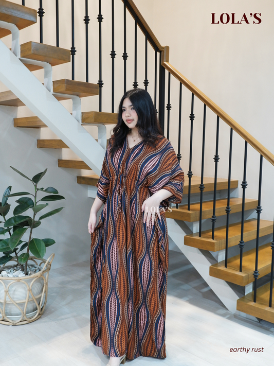 Rowena Dress (Earthy Rust)