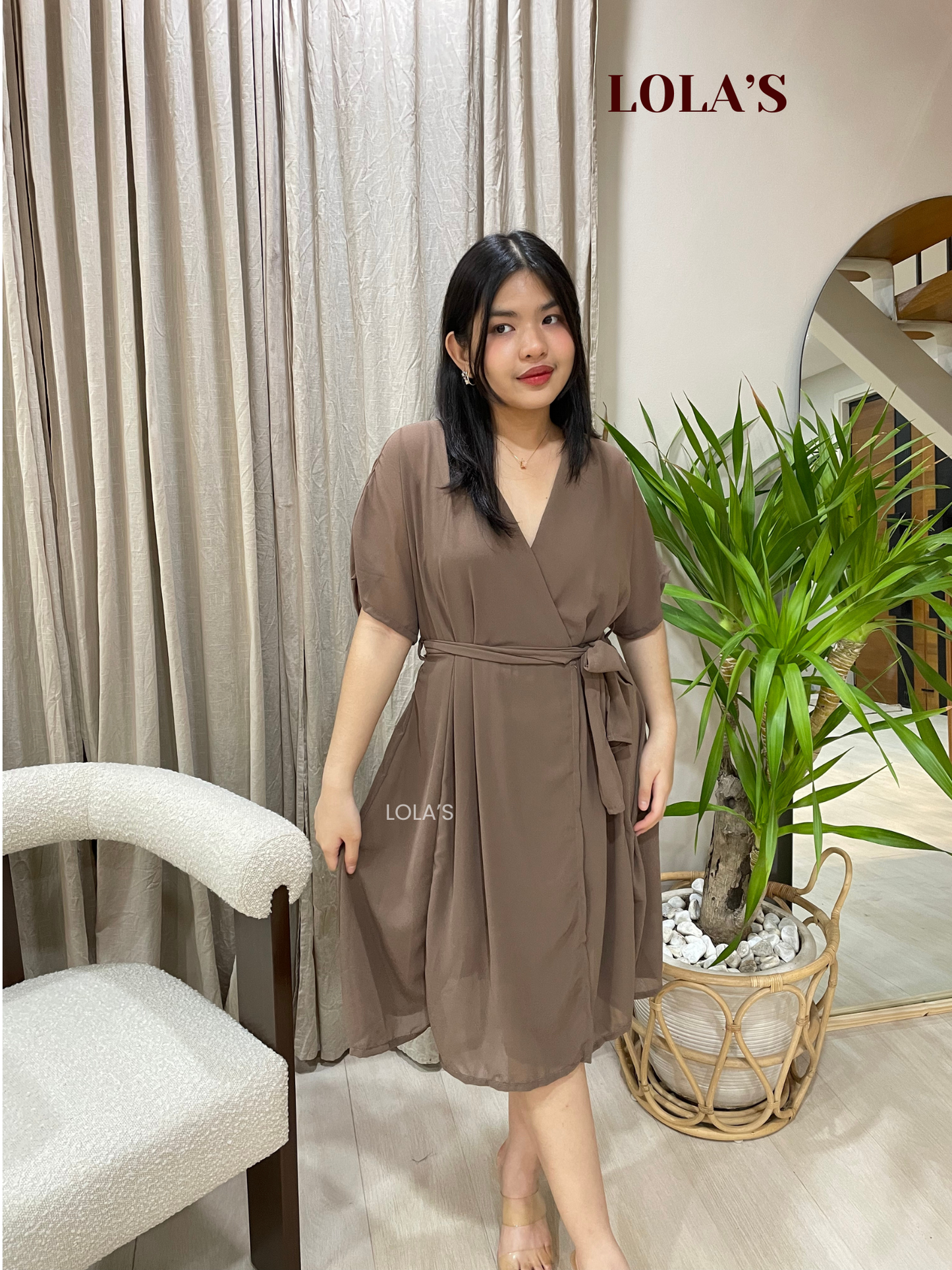 Linda Dress (Taupe)