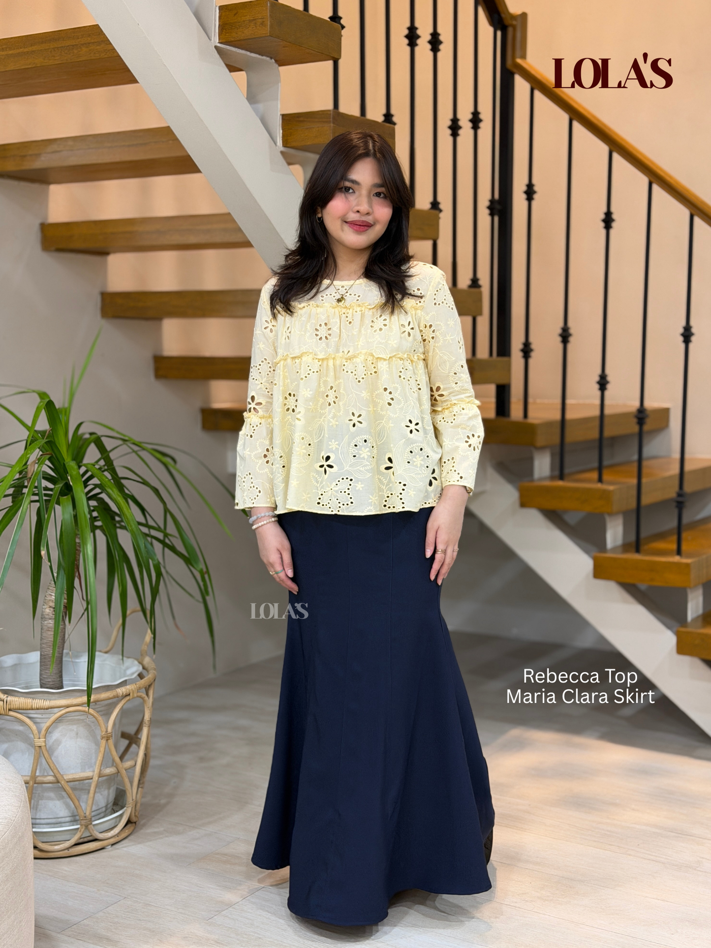 Rebecca Top (Butter Yellow Eyelet)