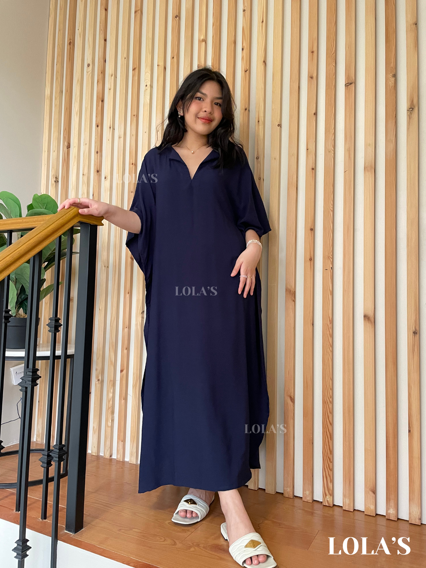 Donya Dress (Navy Blue)