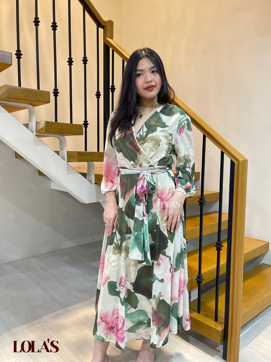 Paula Dress (Viridian Bloom)