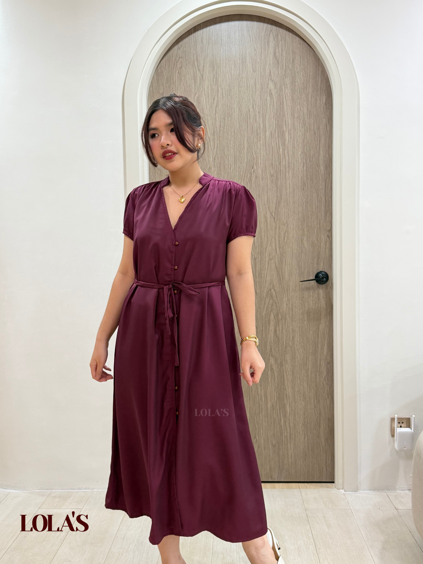 Kyle Dress (Burgundy)