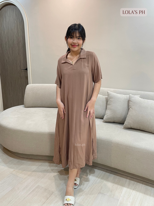 Camille Dress (Warm Taupe)