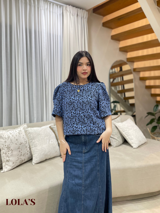 Vivian Top (Blue Eclipse Lace)