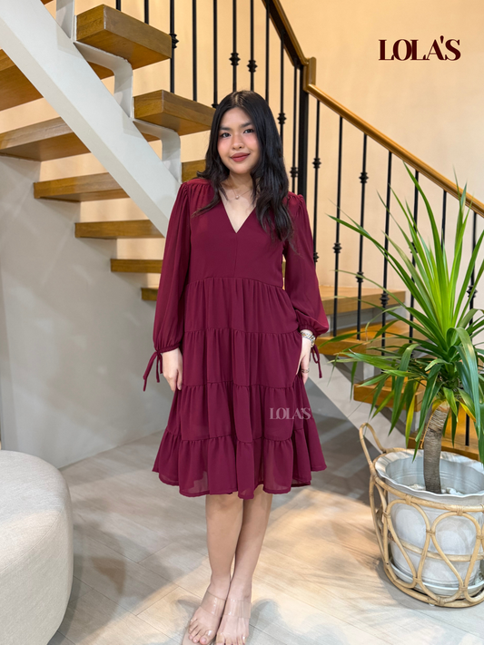 Diana Dress (Wine)