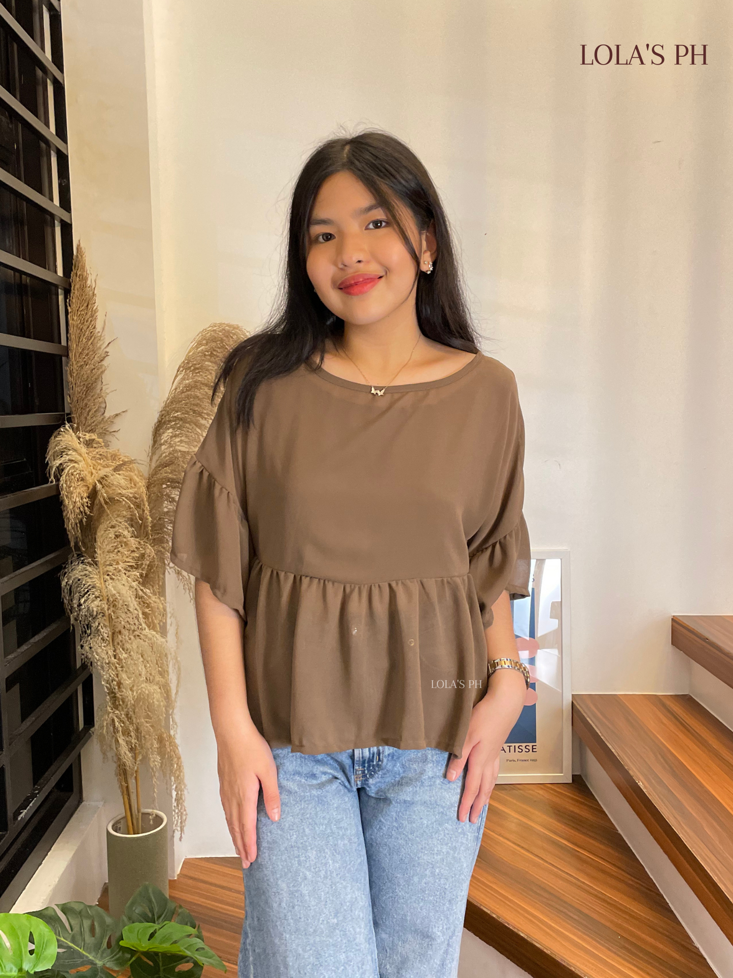 Vanessa Blouse (Taupe)