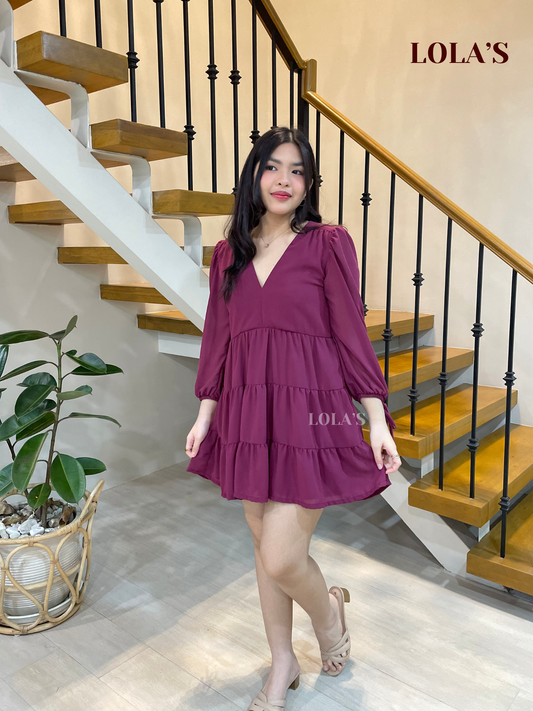 Monina Dress (Sangria)